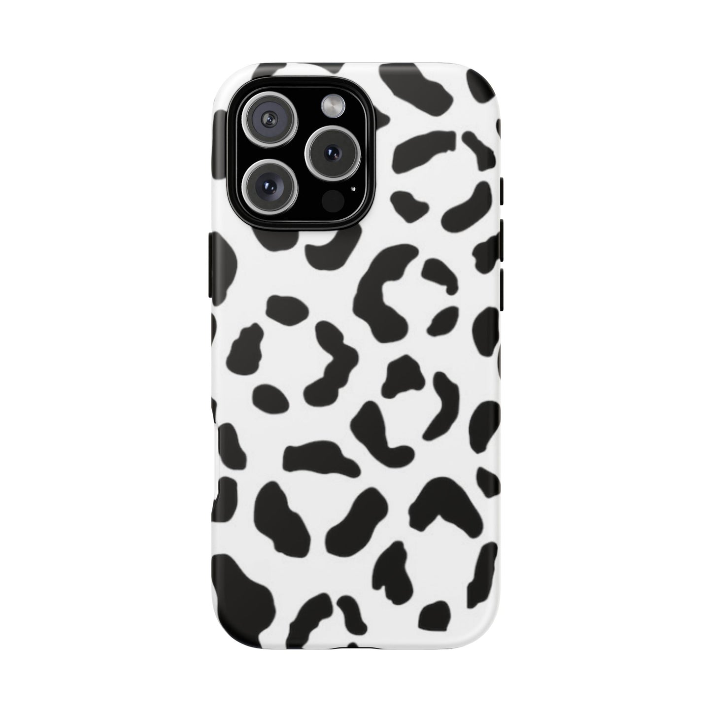 Black and White Leopard Print Tough Case