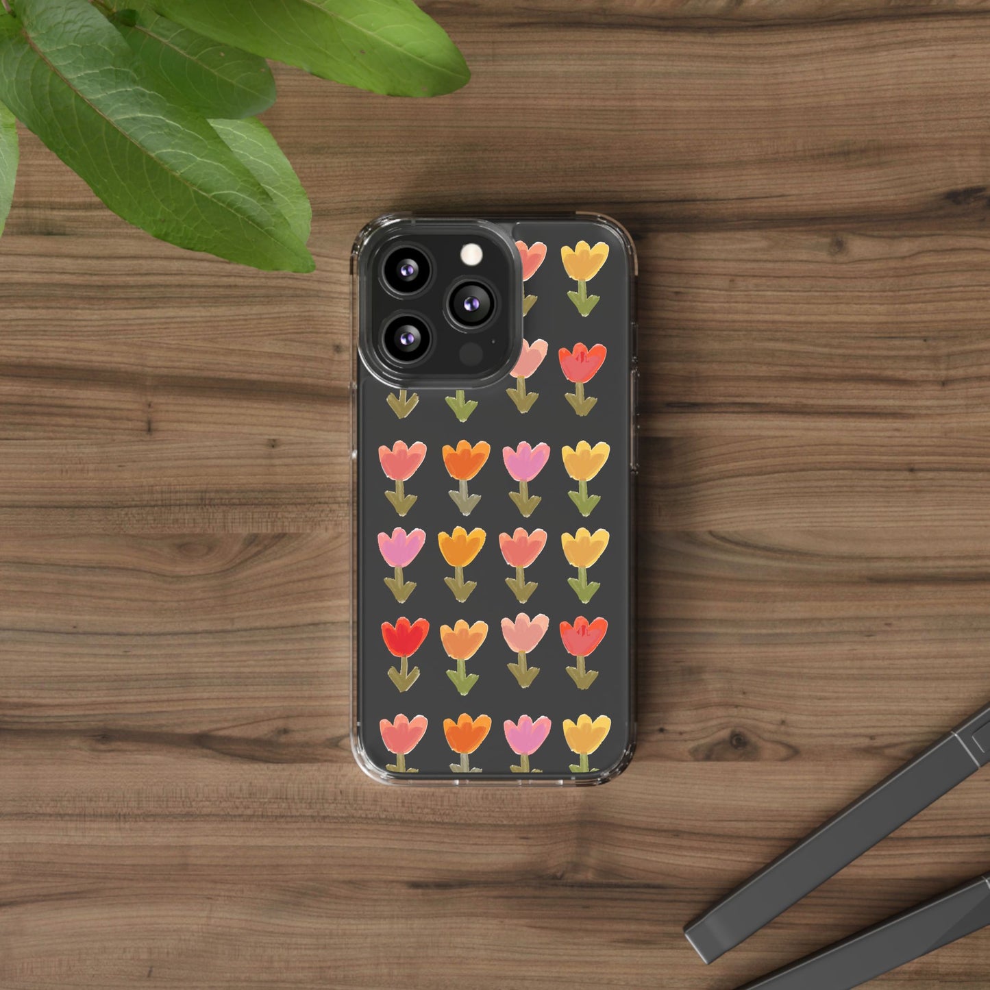 Pastel Flowers Clear Phone Case