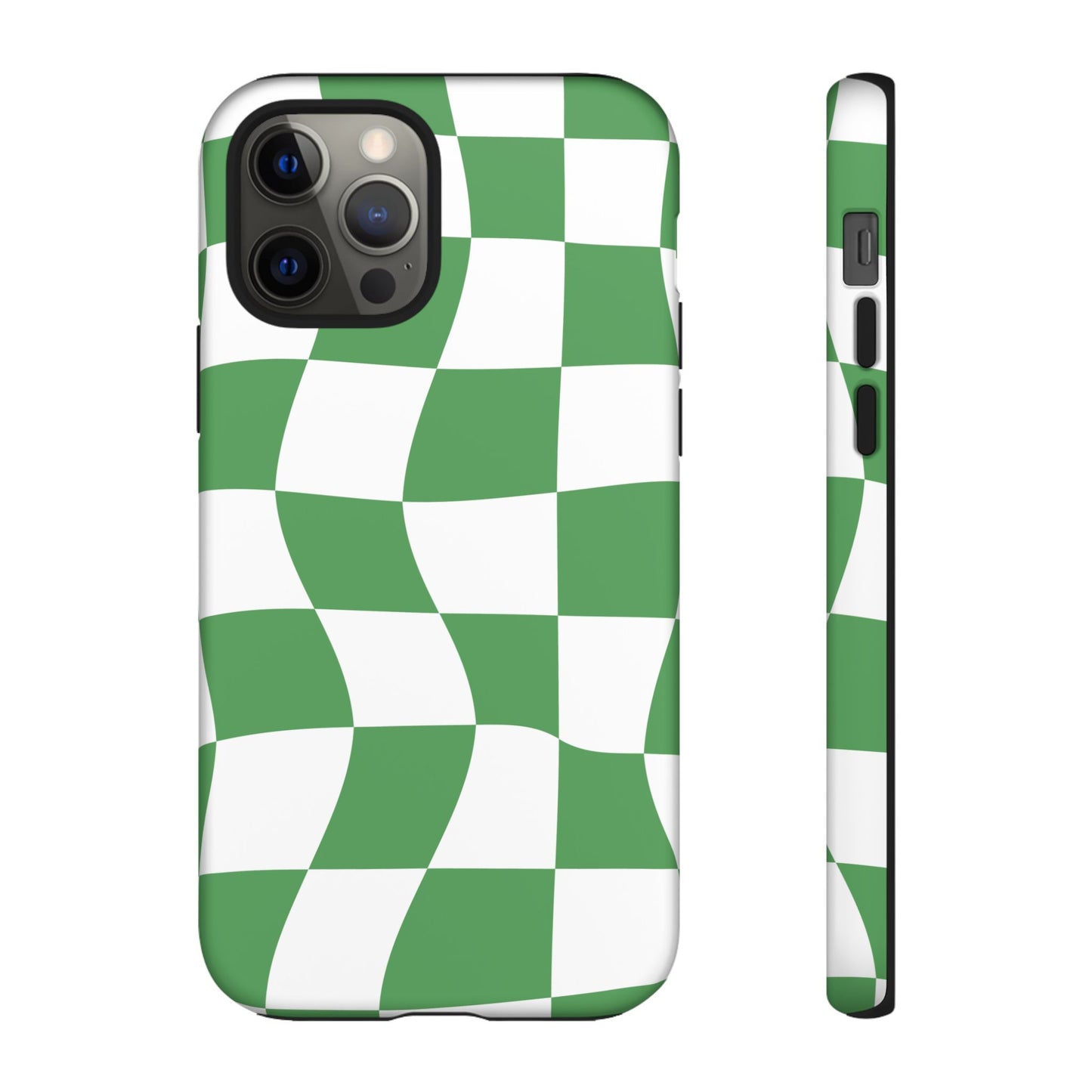 Wavy Green Chequered Tough Case