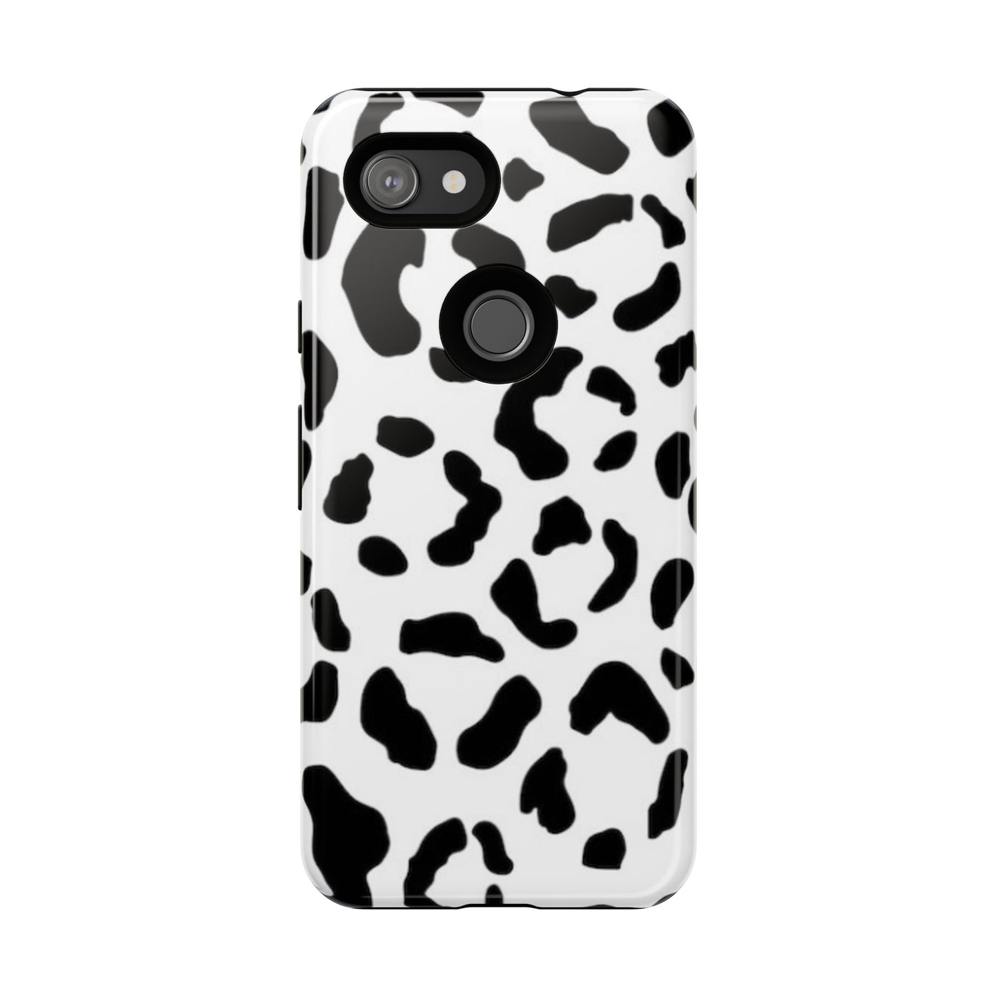 Black and White Leopard Print Tough Case