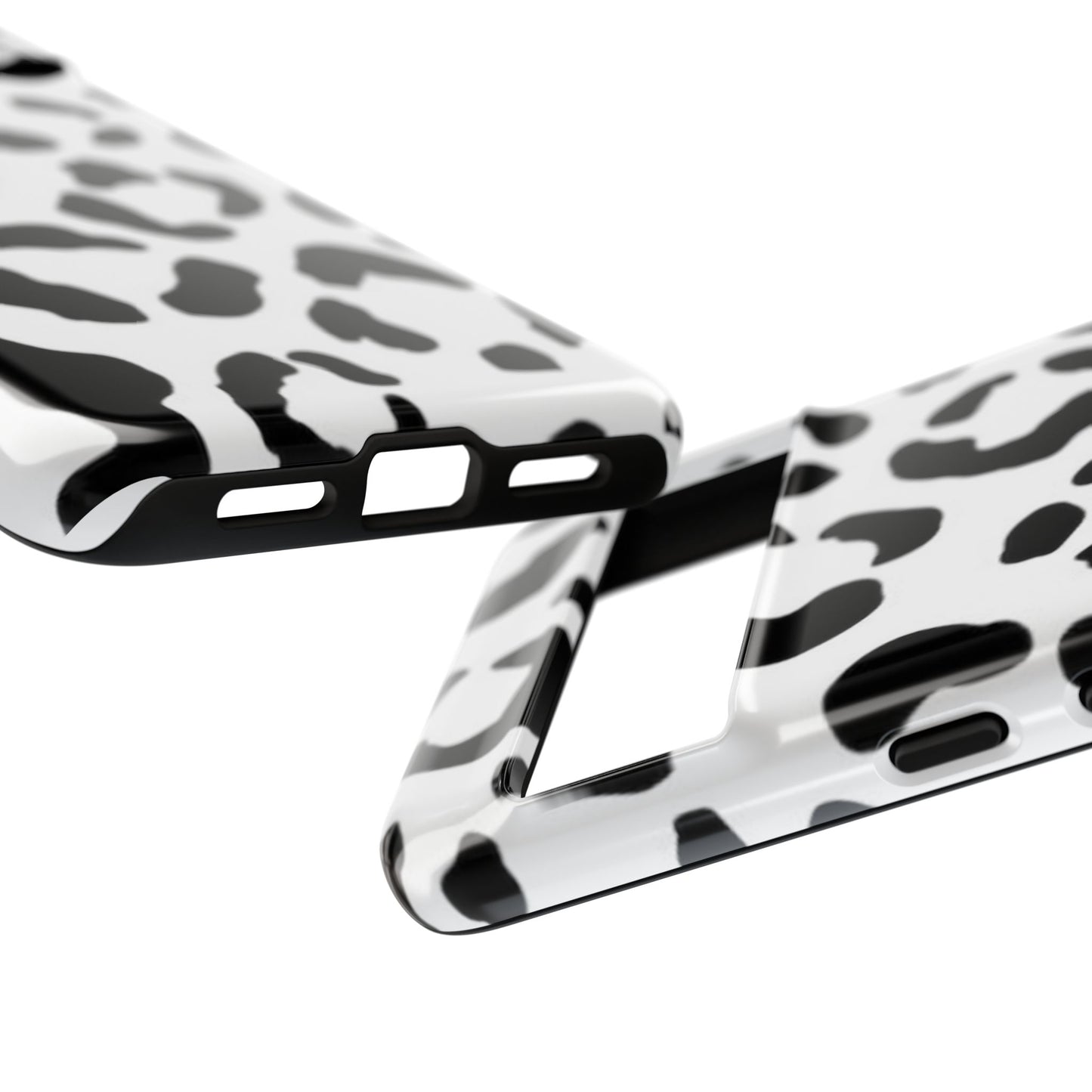Black and White Leopard Print Tough Case