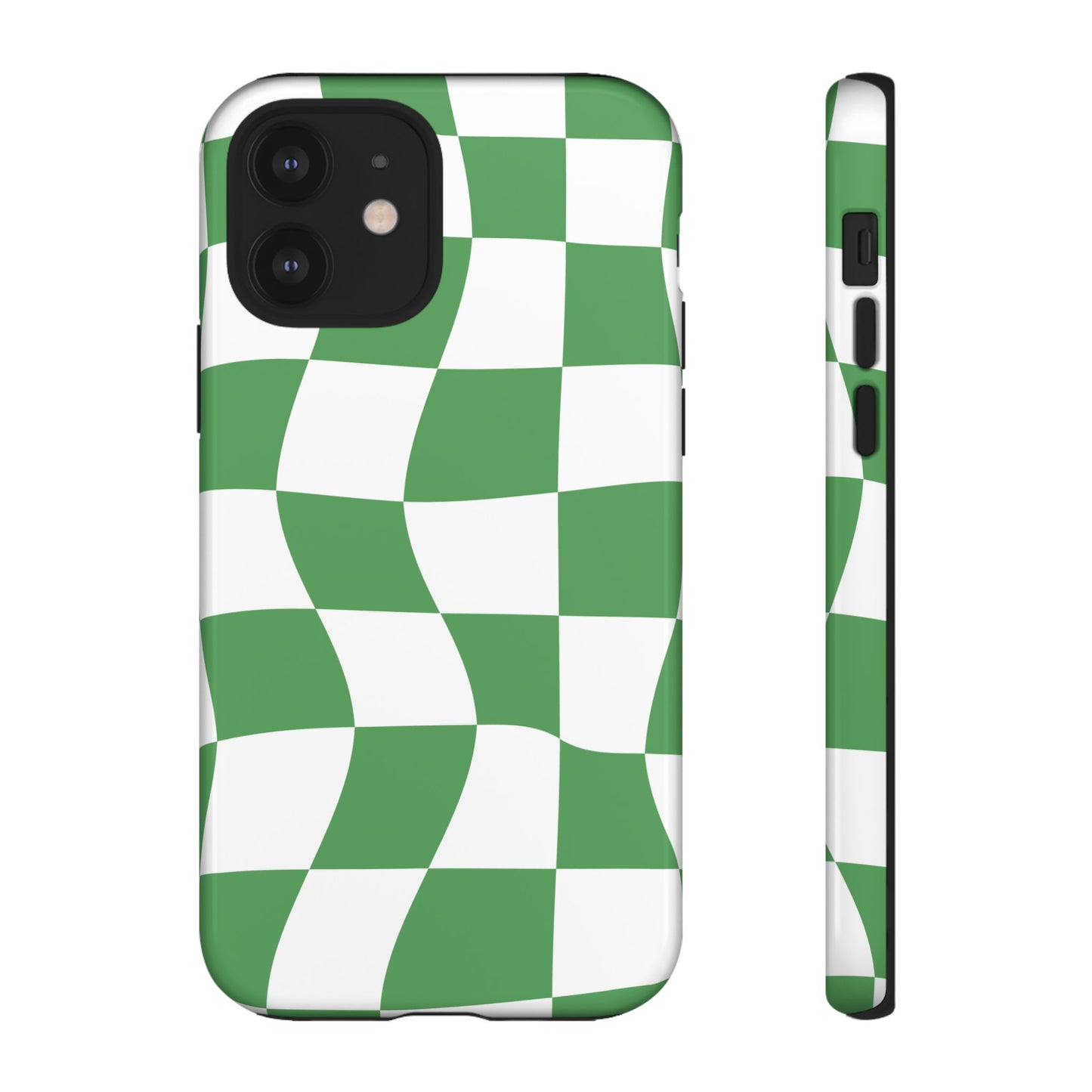 Wavy Green Chequered Tough Case