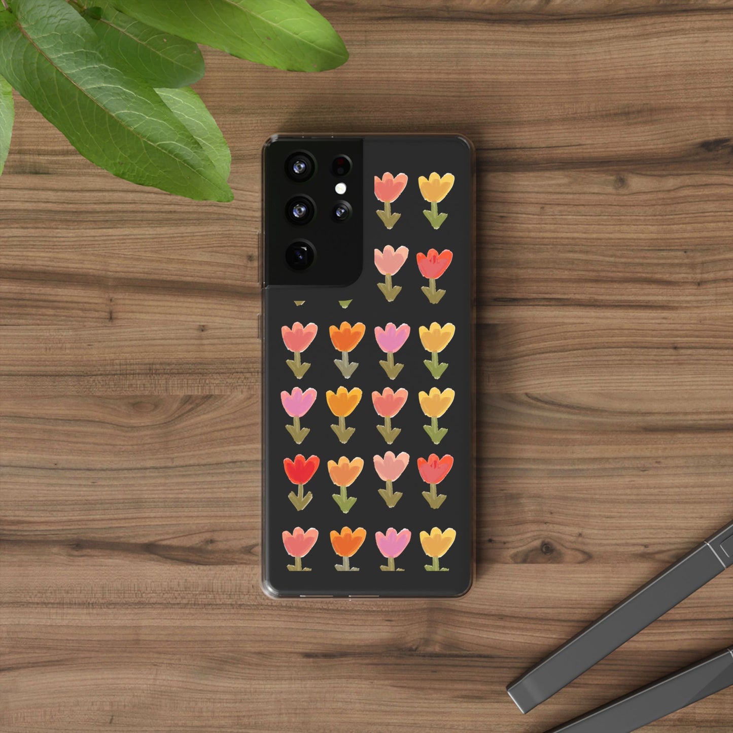 Pastel Flowers Clear Phone Case