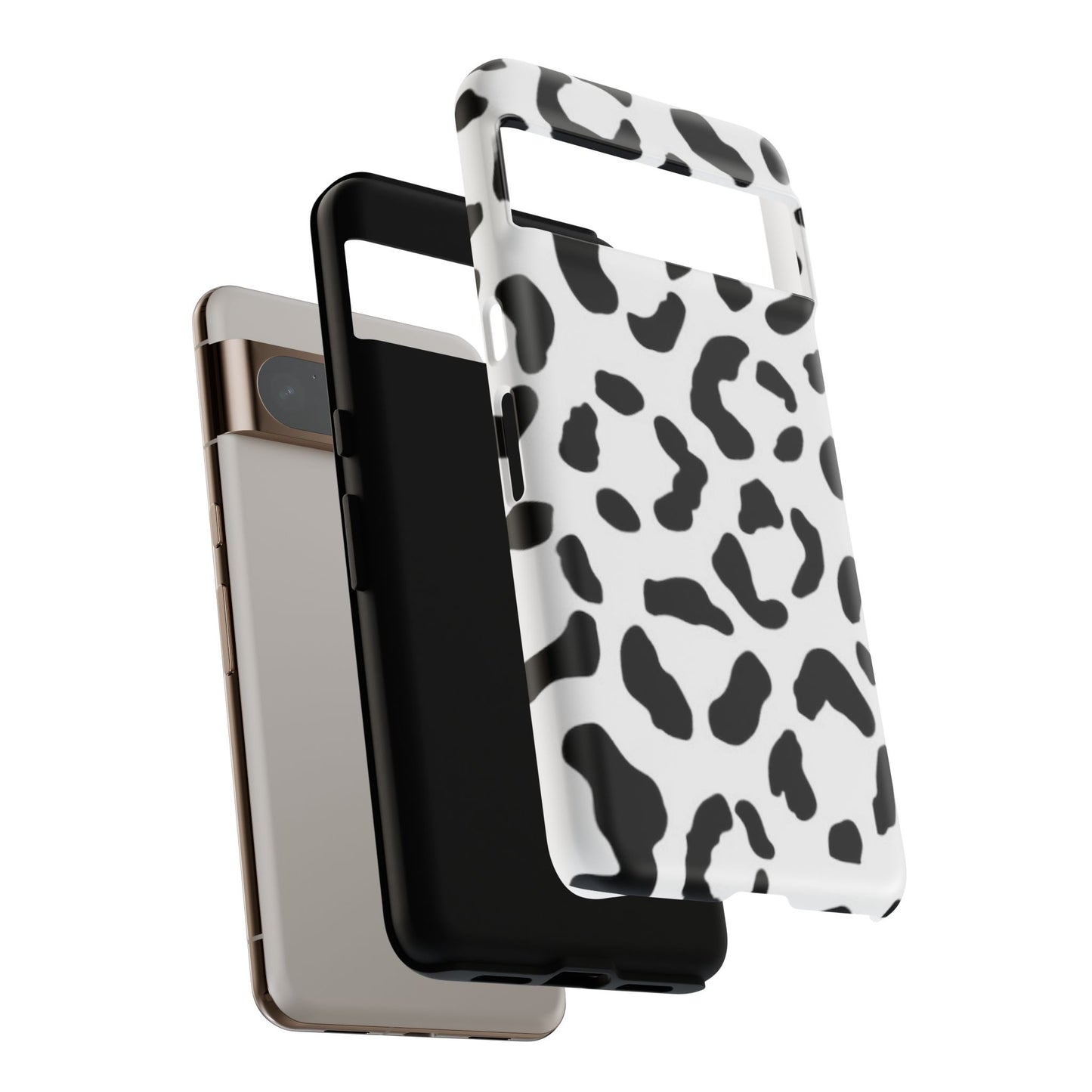 Black and White Leopard Print Tough Case