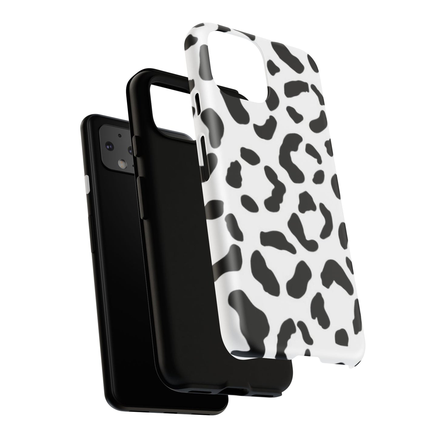 Black and White Leopard Print Tough Case