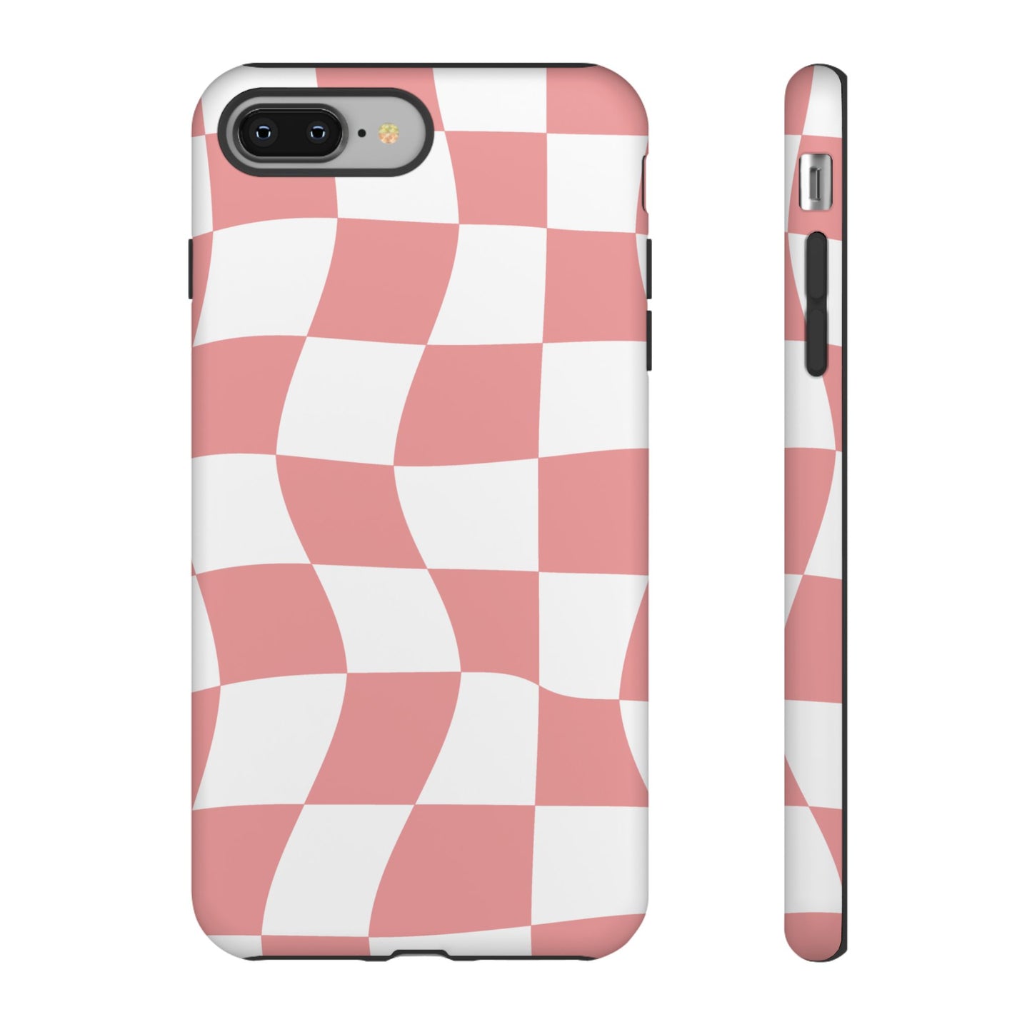 Wavy Pink Chequered Tough Case