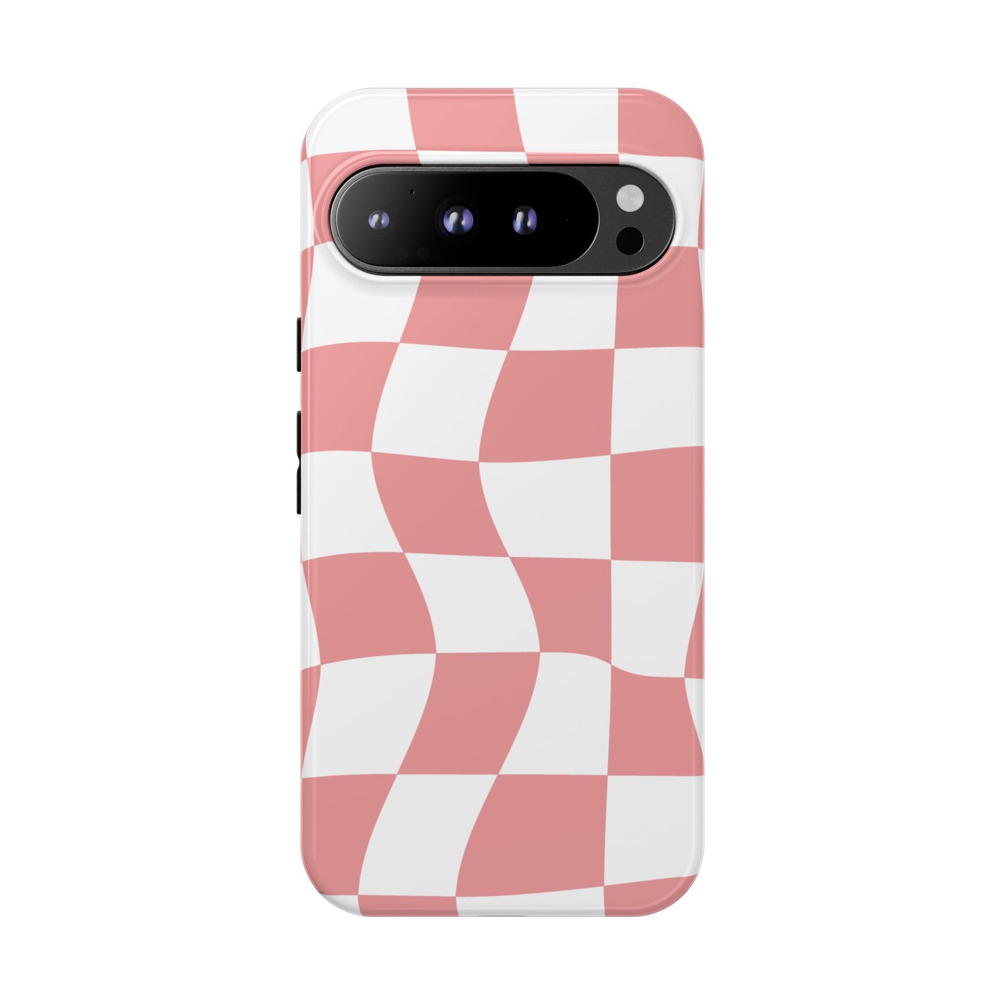 Wavy Pink Chequered Tough Case