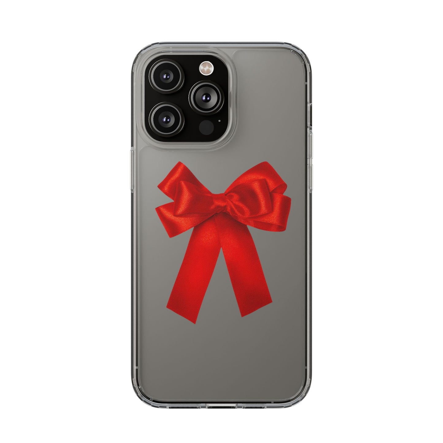 Aesthetic Red Bow Clear Case