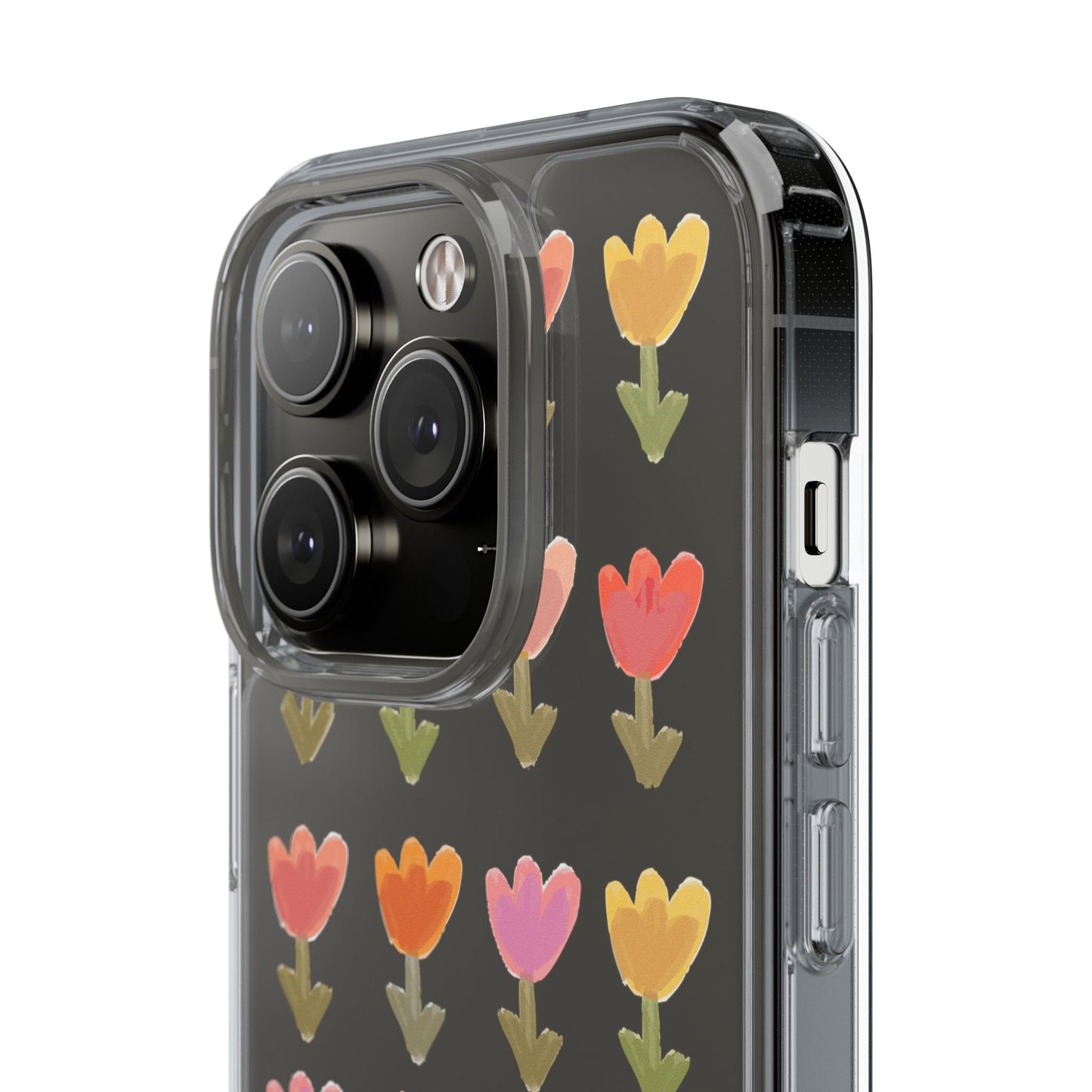 Pastel Flowers Clear Phone Case