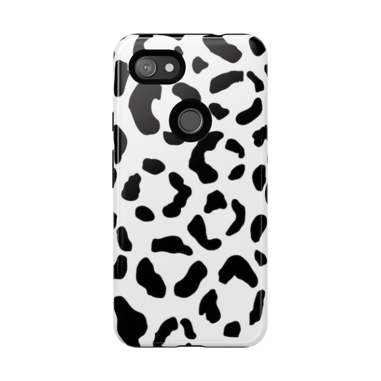 Black and White Leopard Print Tough Case