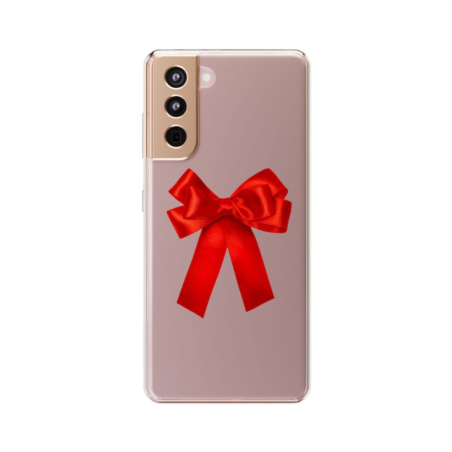 Aesthetic Red Bow Clear Case