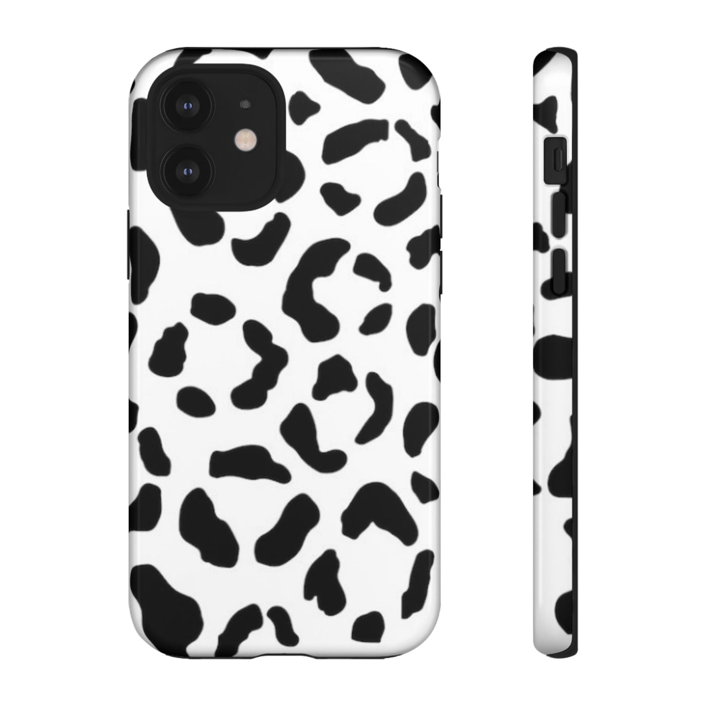 Black and White Leopard Print Tough Case