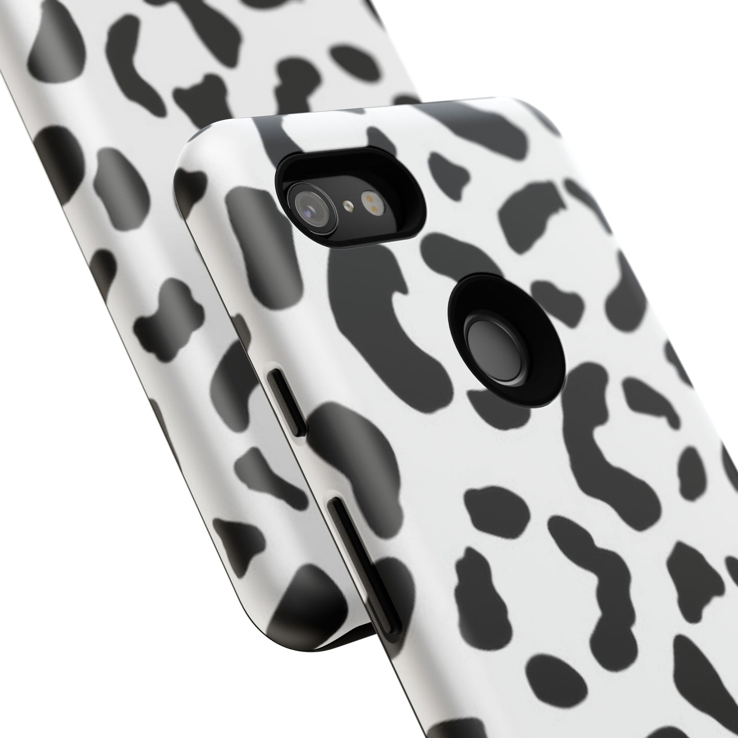 Black and White Leopard Print Tough Case
