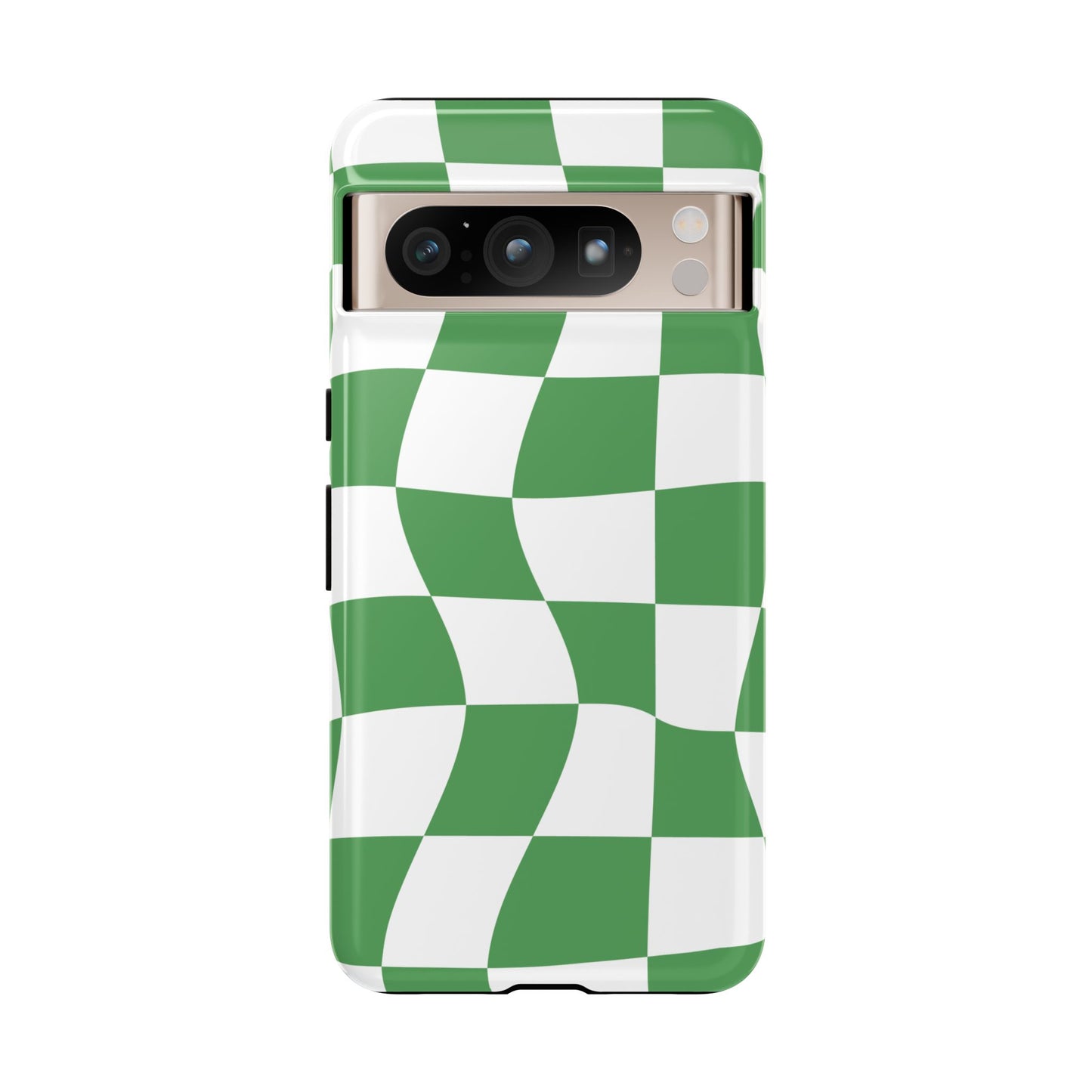 Wavy Green Chequered Tough Case