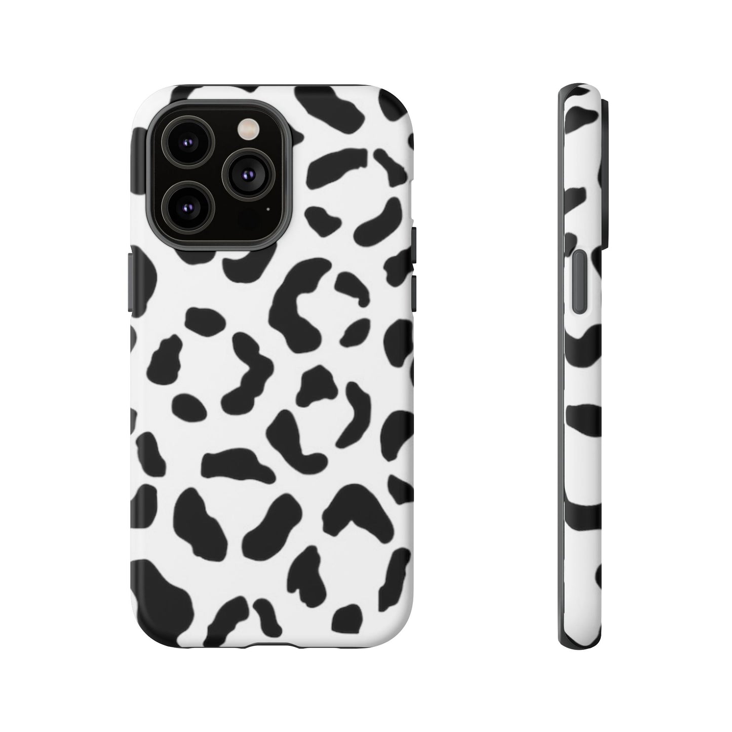 Black and White Leopard Print Tough Case