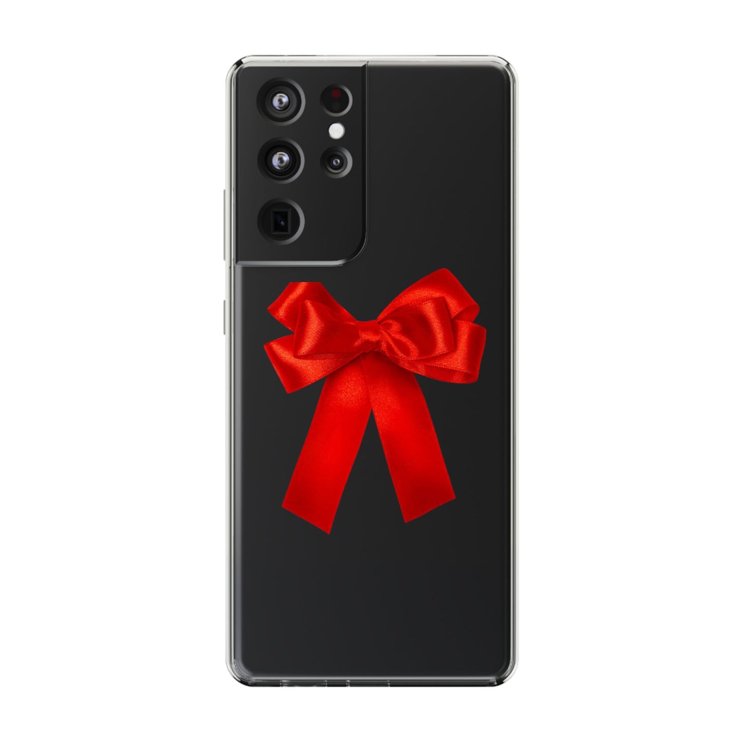 Aesthetic Red Bow Clear Case