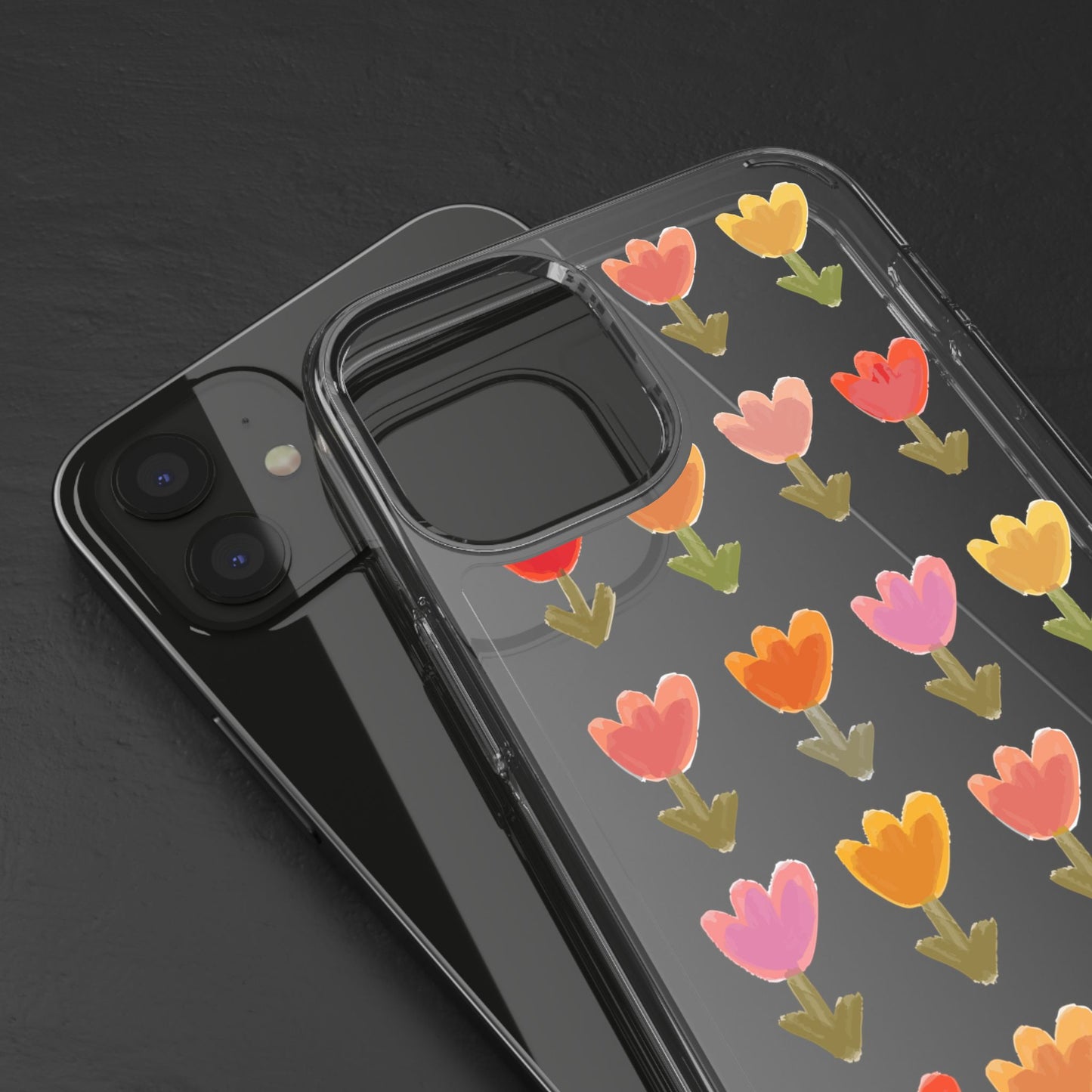 Pastel Flowers Clear Phone Case