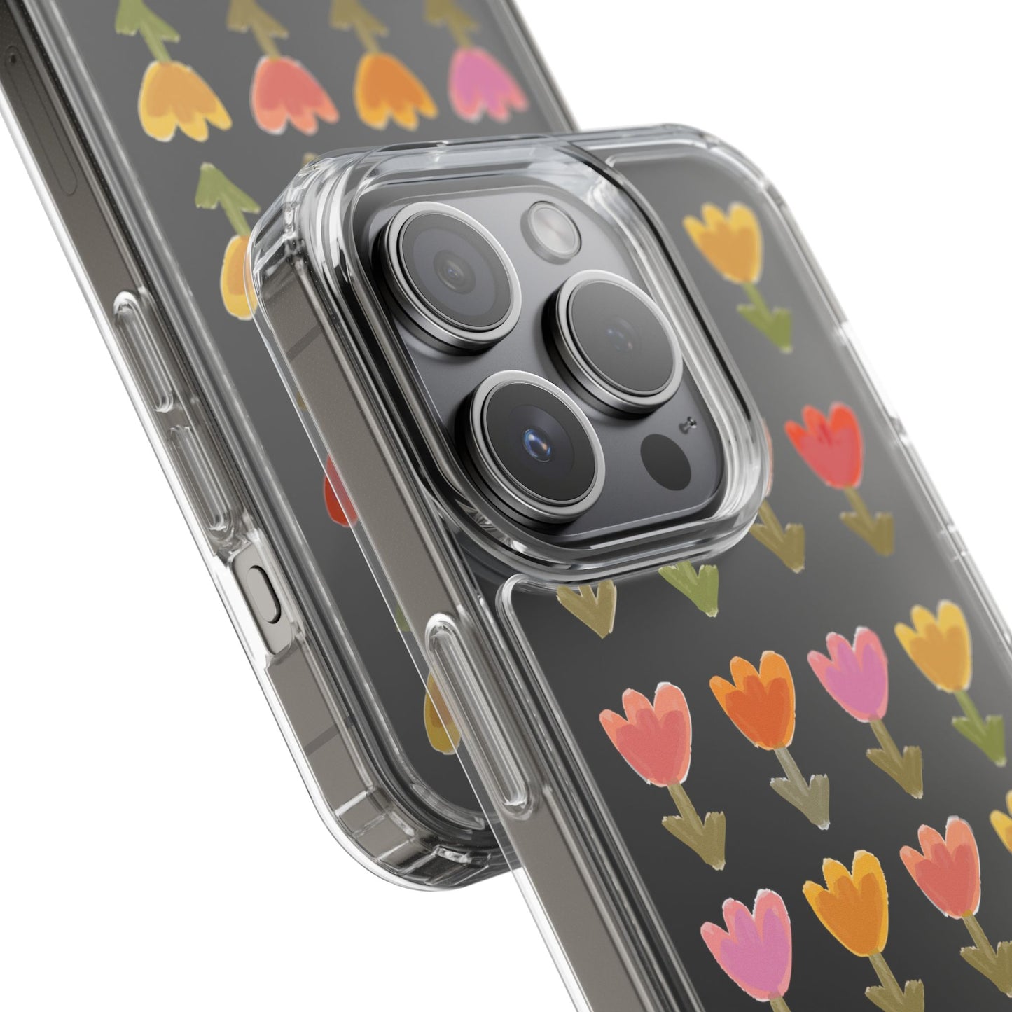 Pastel Flowers Clear Phone Case