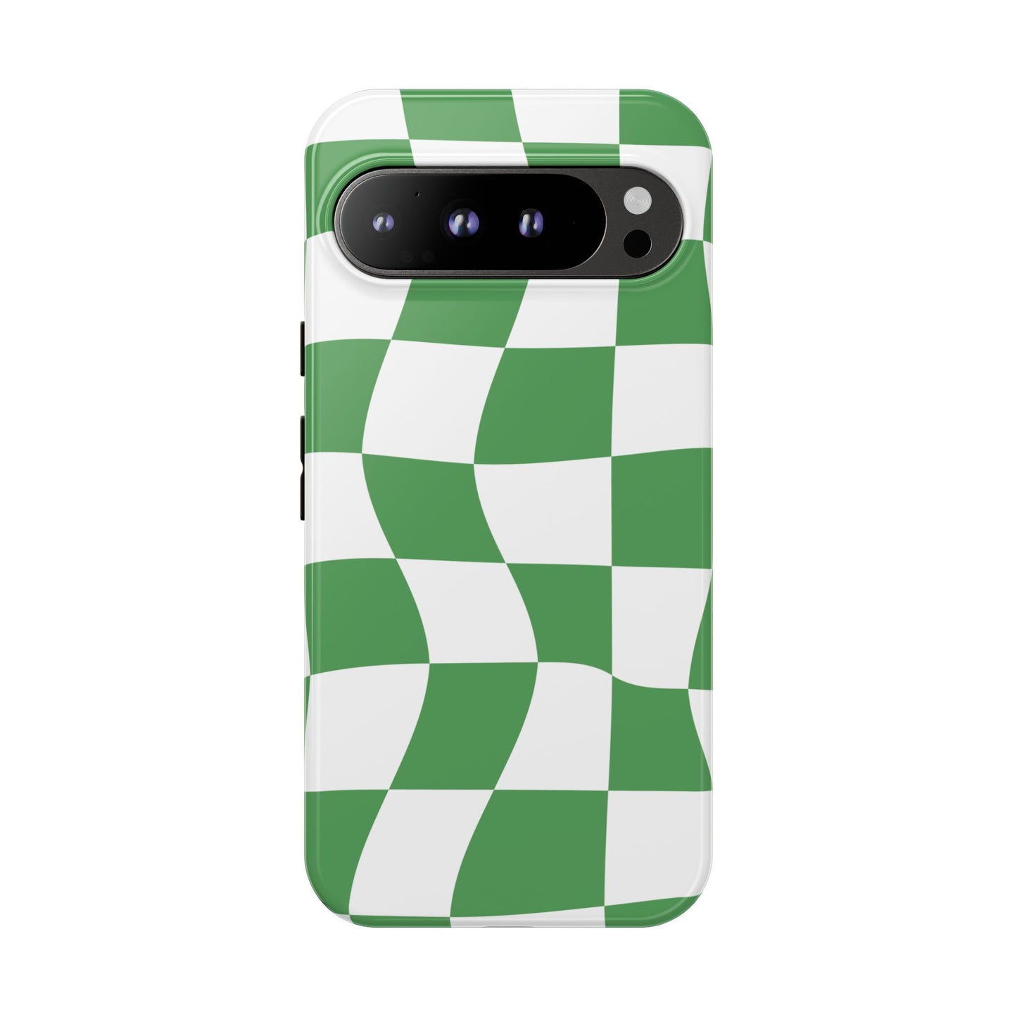 Wavy Green Chequered Tough Case
