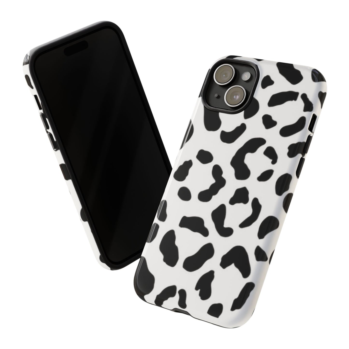 Black and White Leopard Print Tough Case