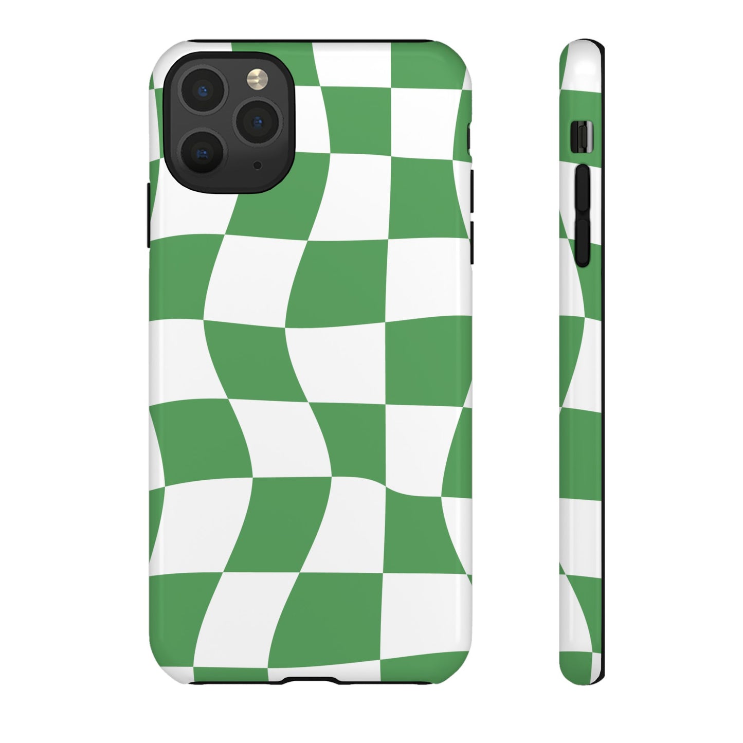 Wavy Green Chequered Tough Case