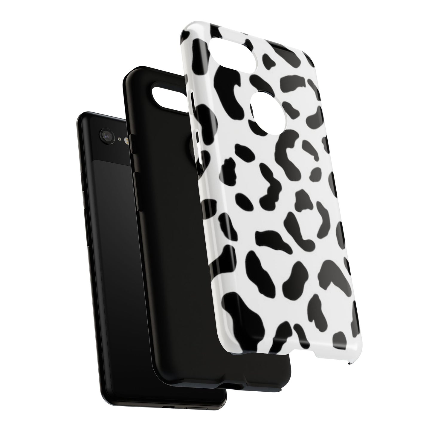 Black and White Leopard Print Tough Case