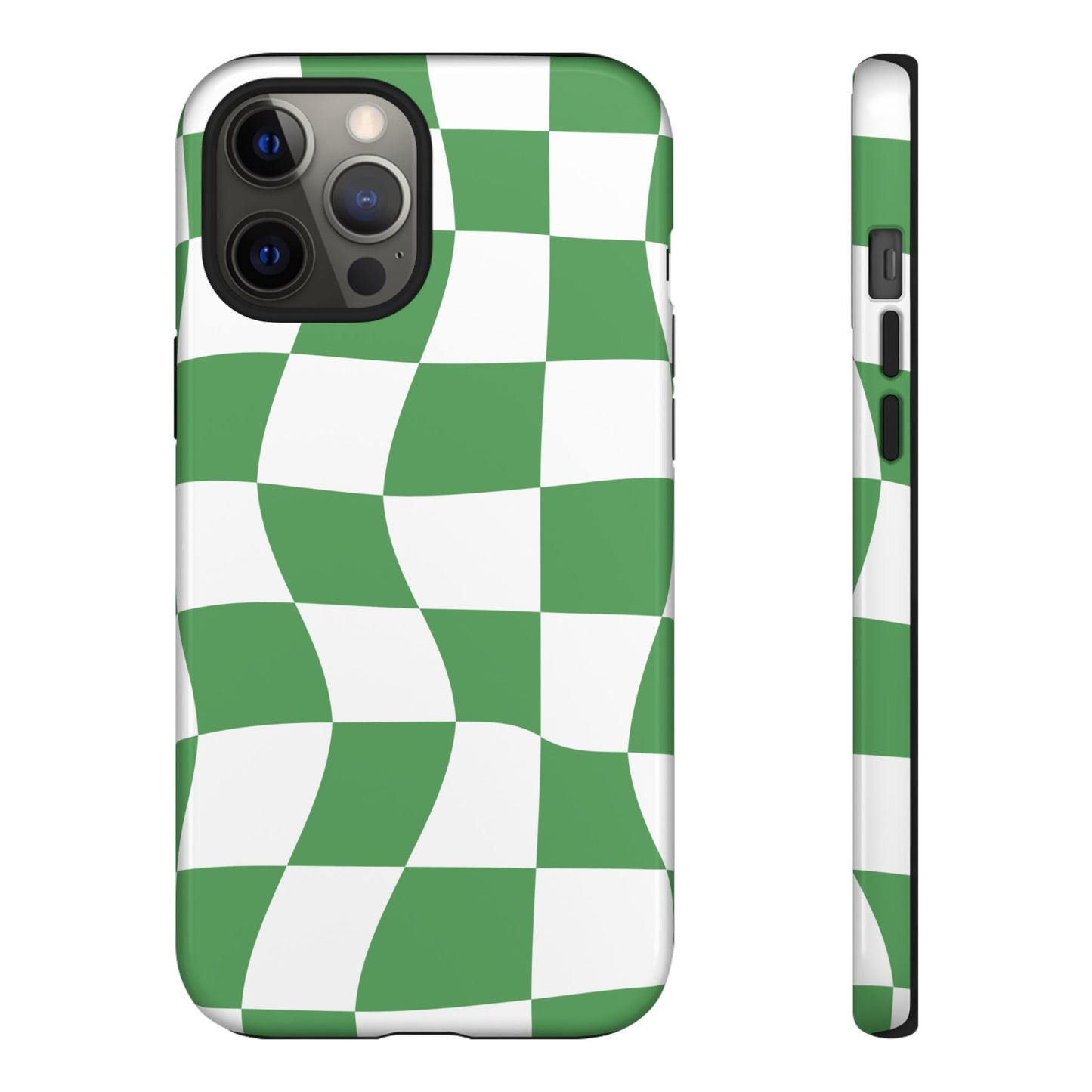 Wavy Green Chequered Tough Case