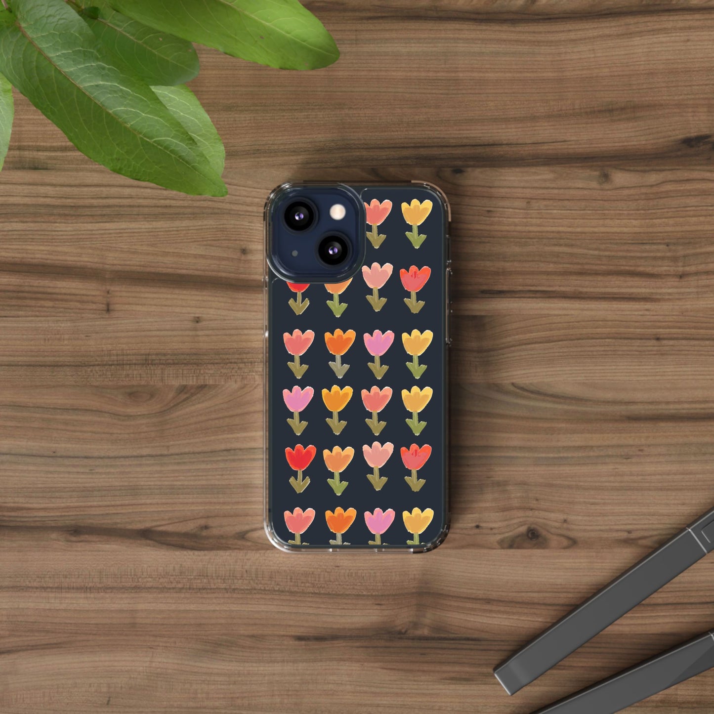 Pastel Flowers Clear Phone Case