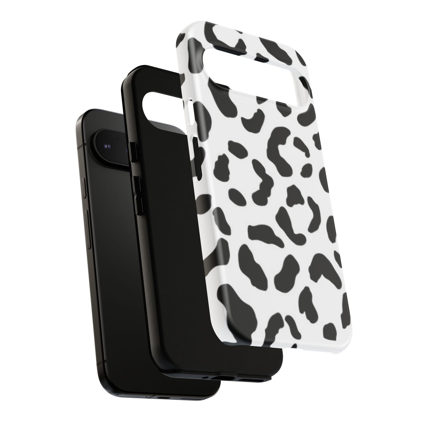 Black and White Leopard Print Tough Case