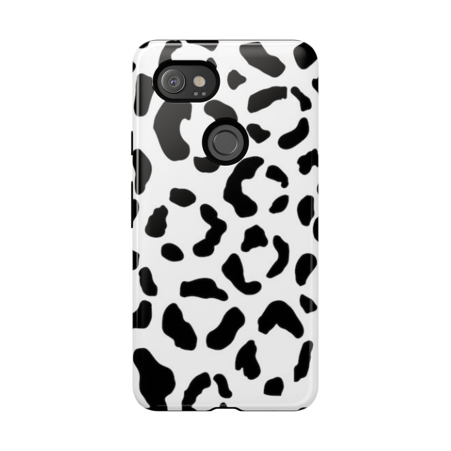 Black and White Leopard Print Tough Case