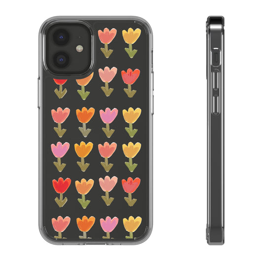 Pastel Flowers Clear Phone Case