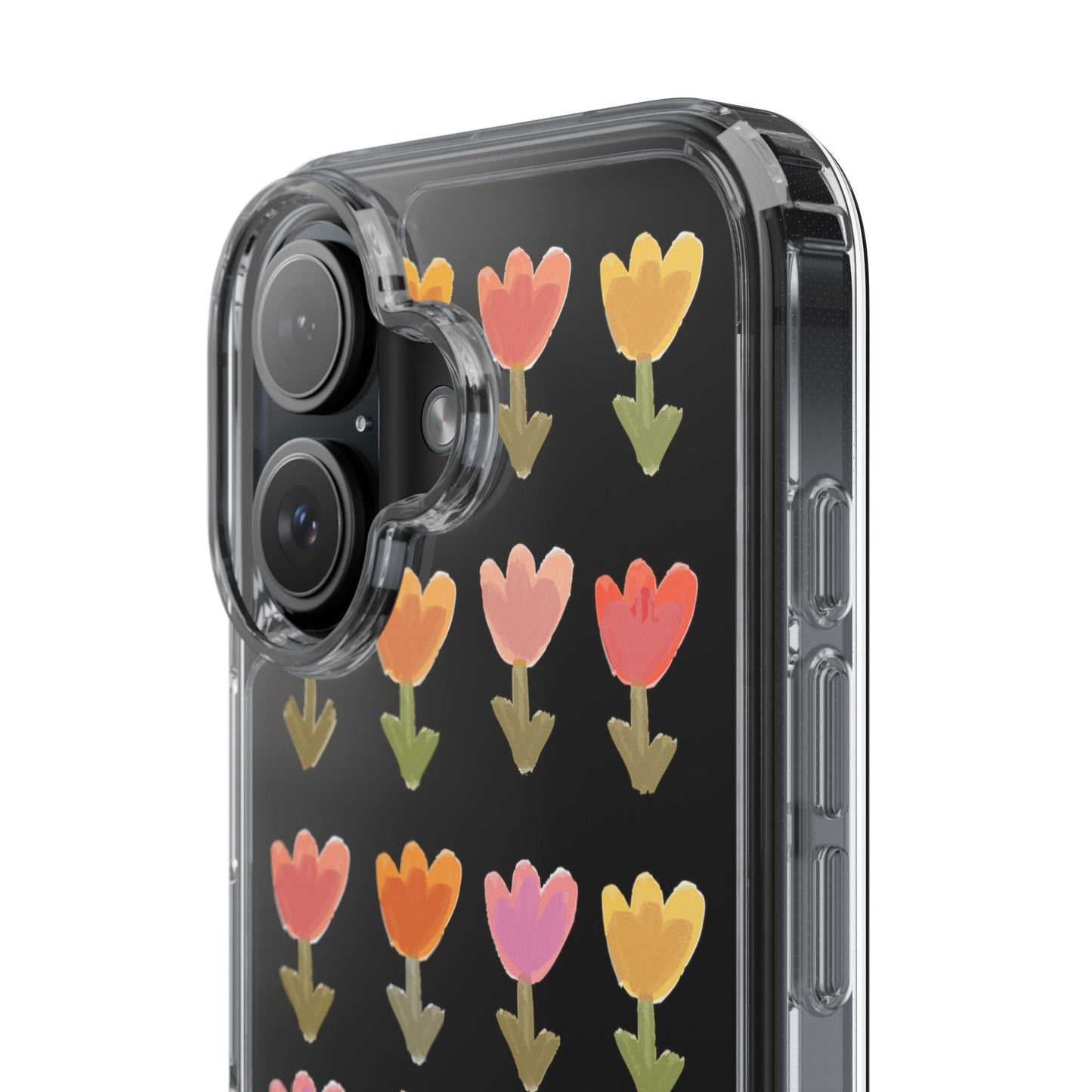 Pastel Flowers Clear Phone Case
