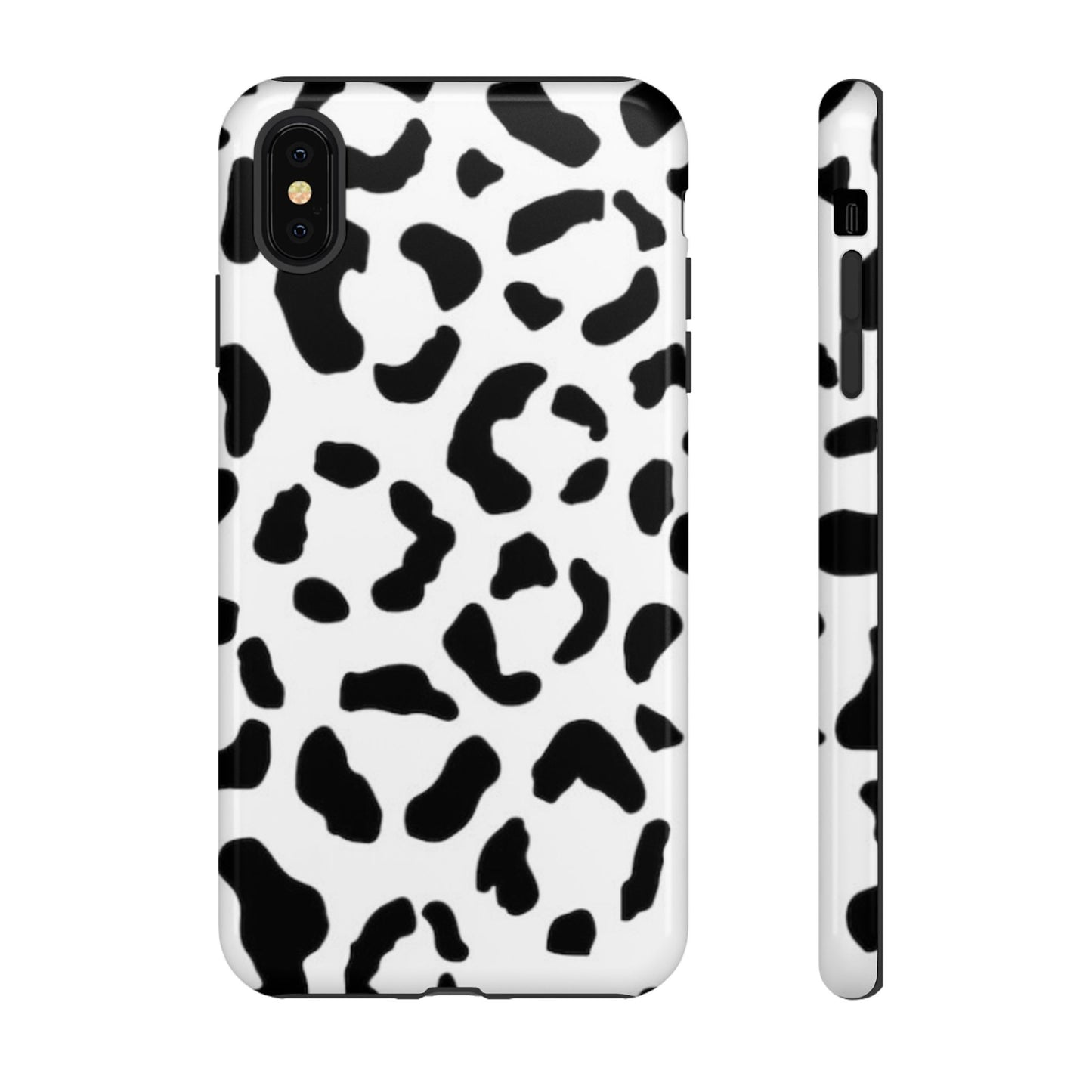 Black and White Leopard Print Tough Case