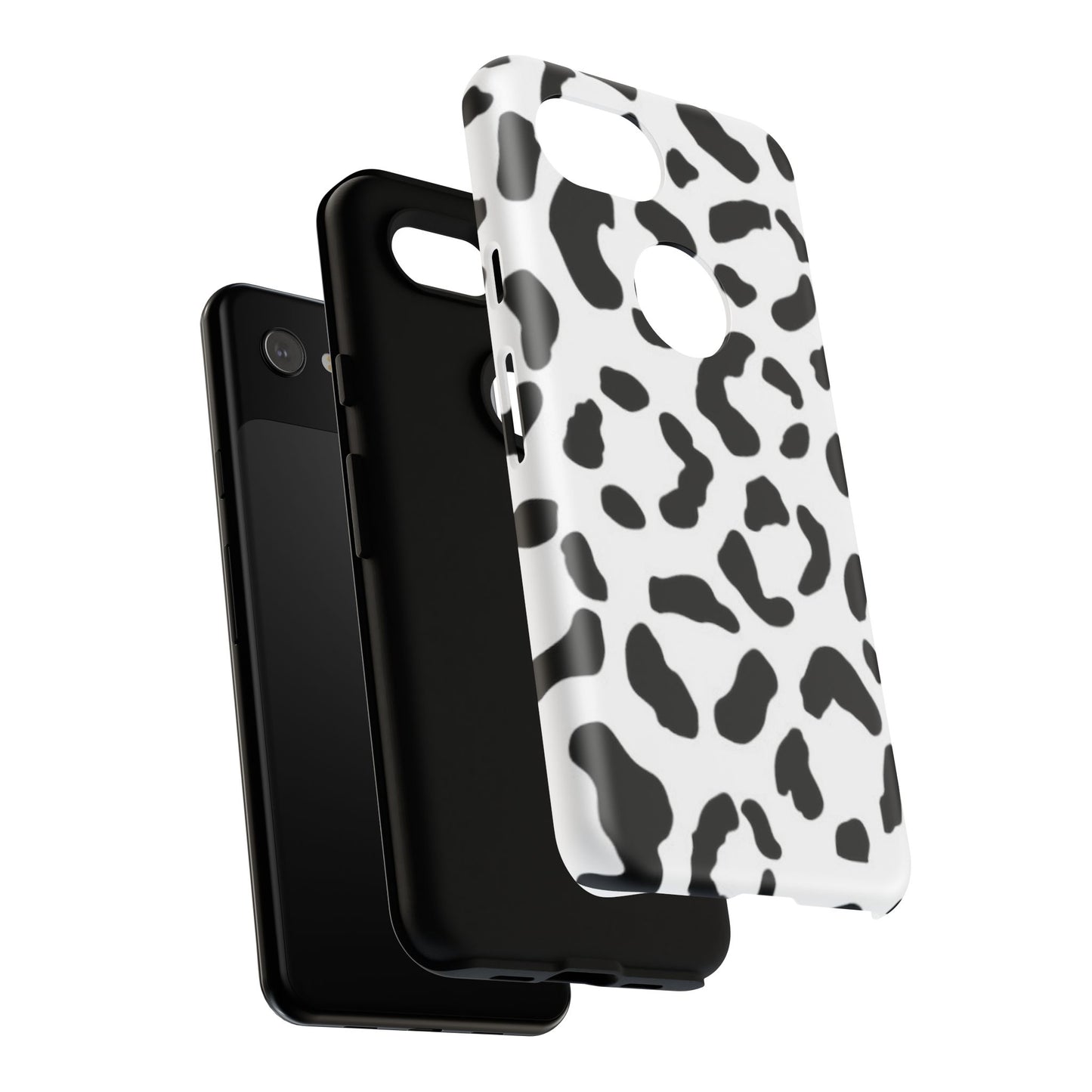Black and White Leopard Print Tough Case