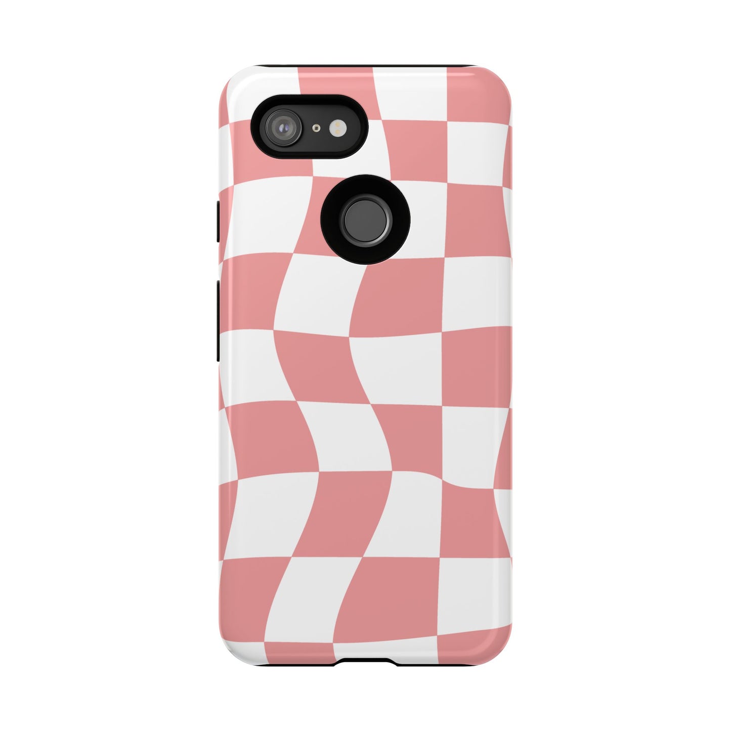 Wavy Pink Chequered Tough Case