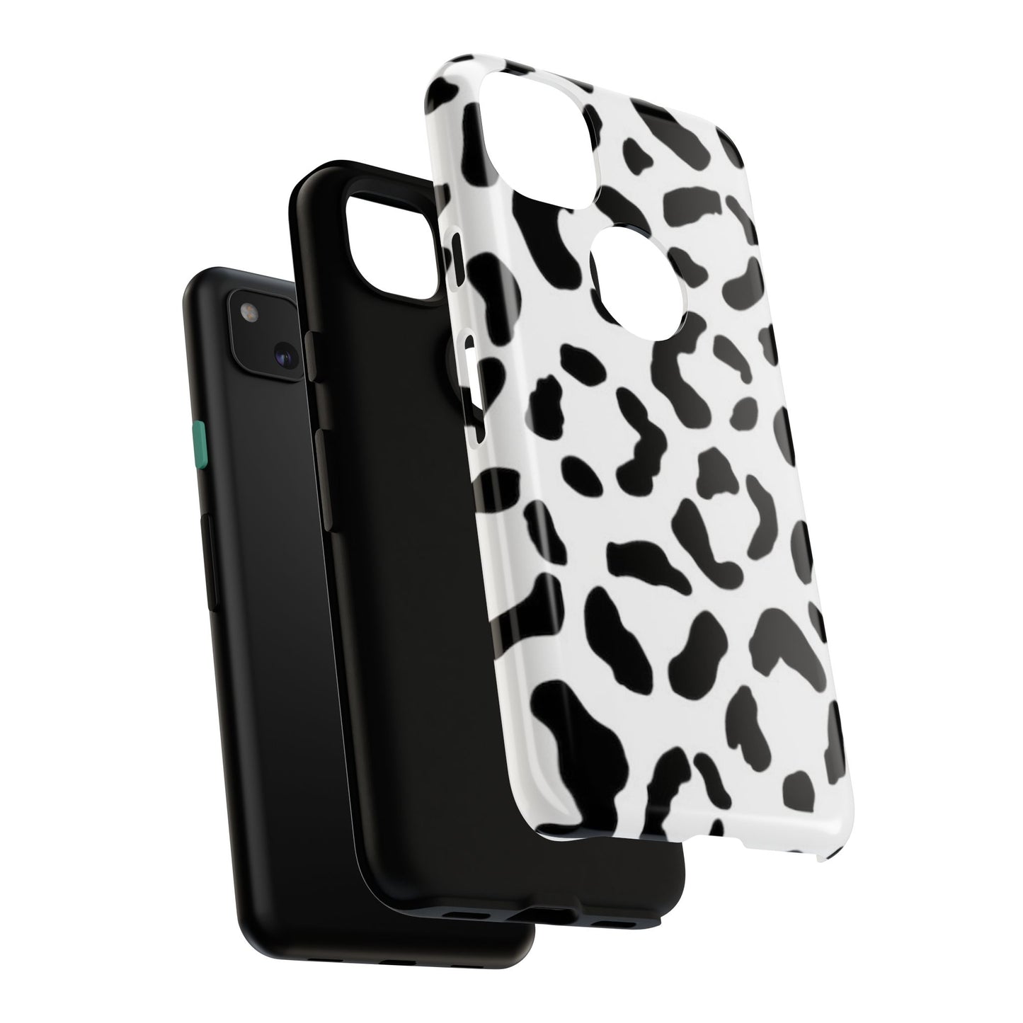 Black and White Leopard Print Tough Case