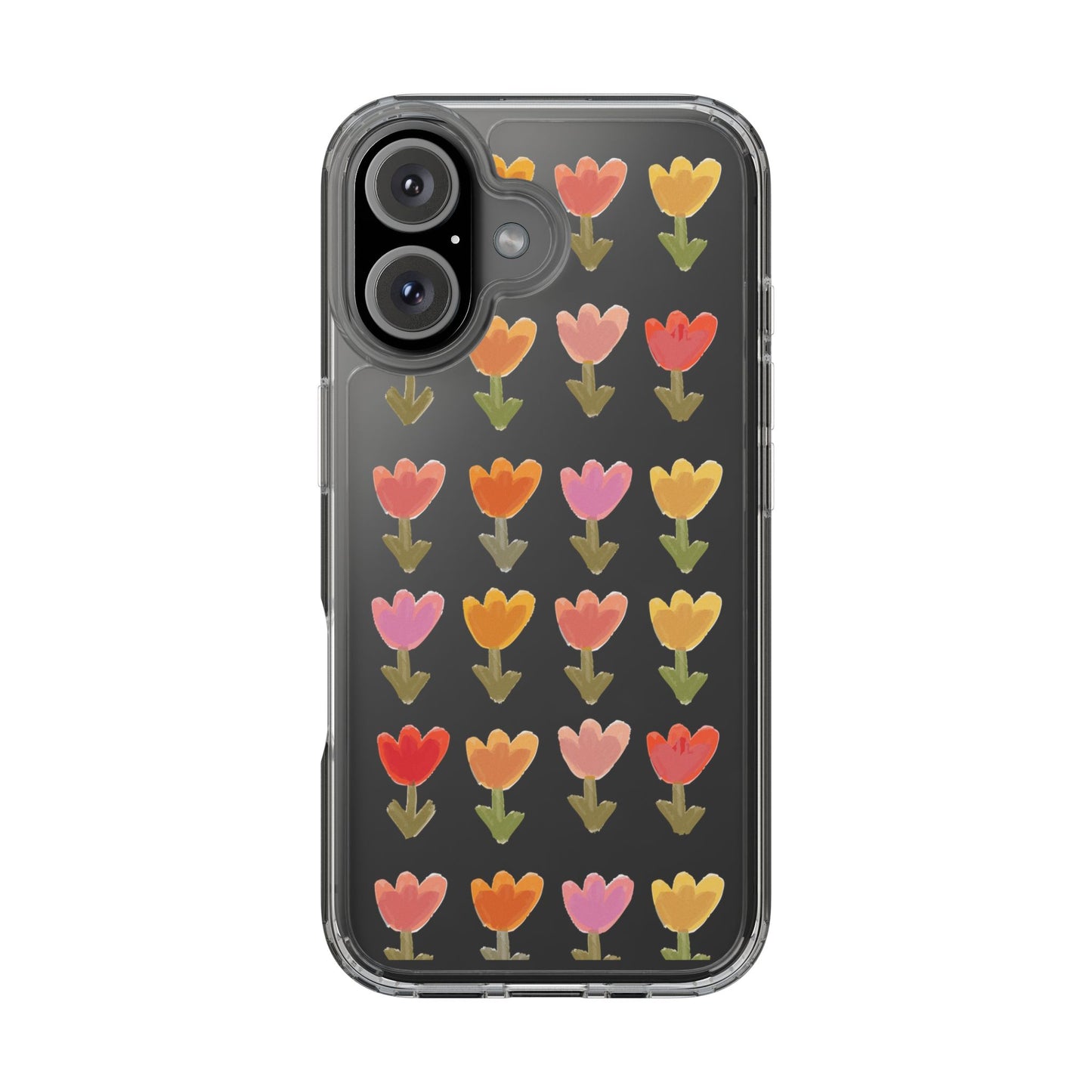 Pastel Flowers Clear Phone Case