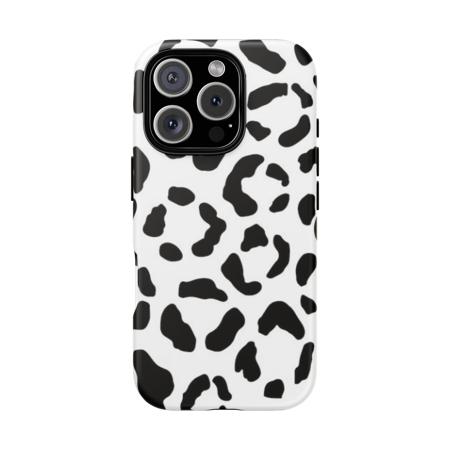 Black and White Leopard Print Tough Case