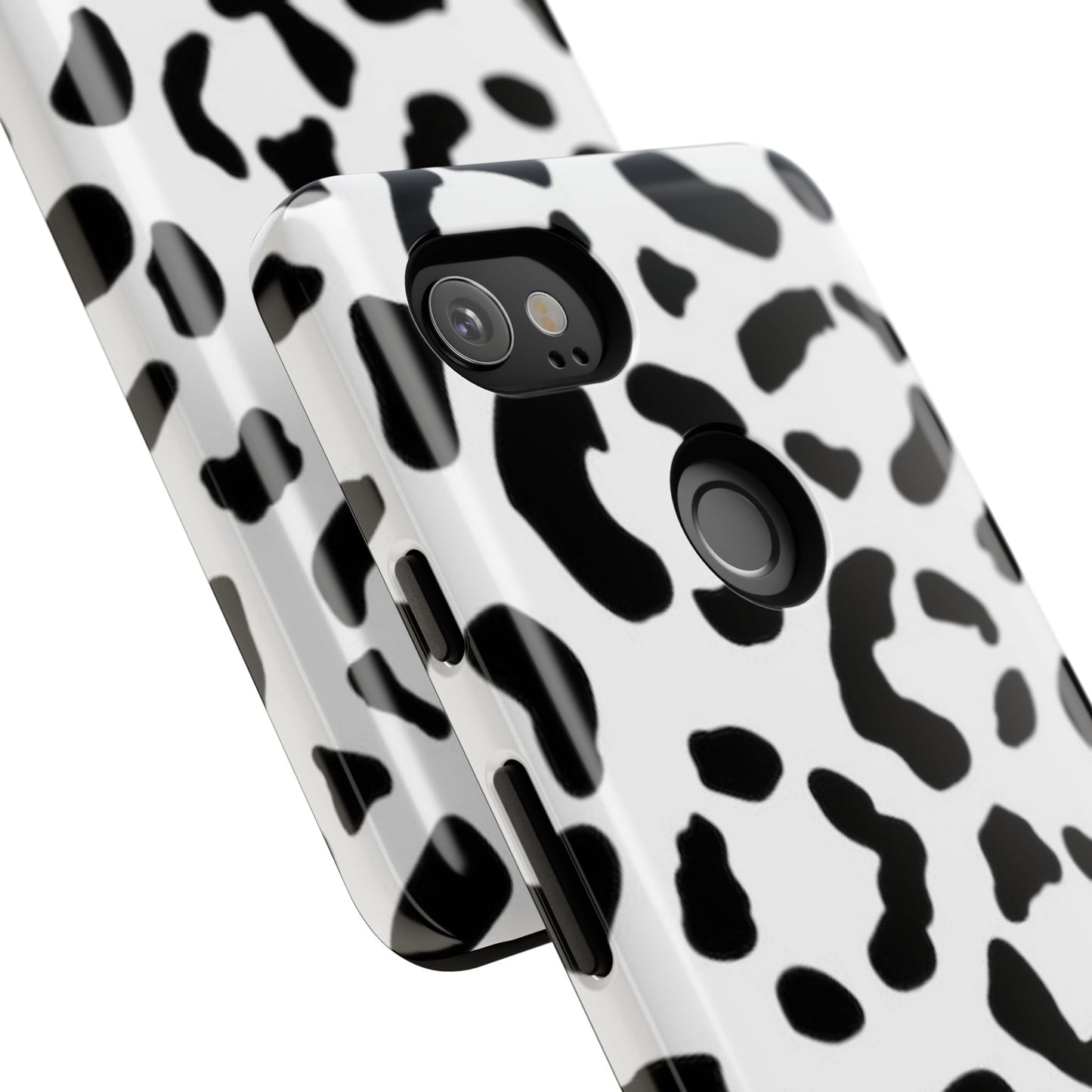 Black and White Leopard Print Tough Case