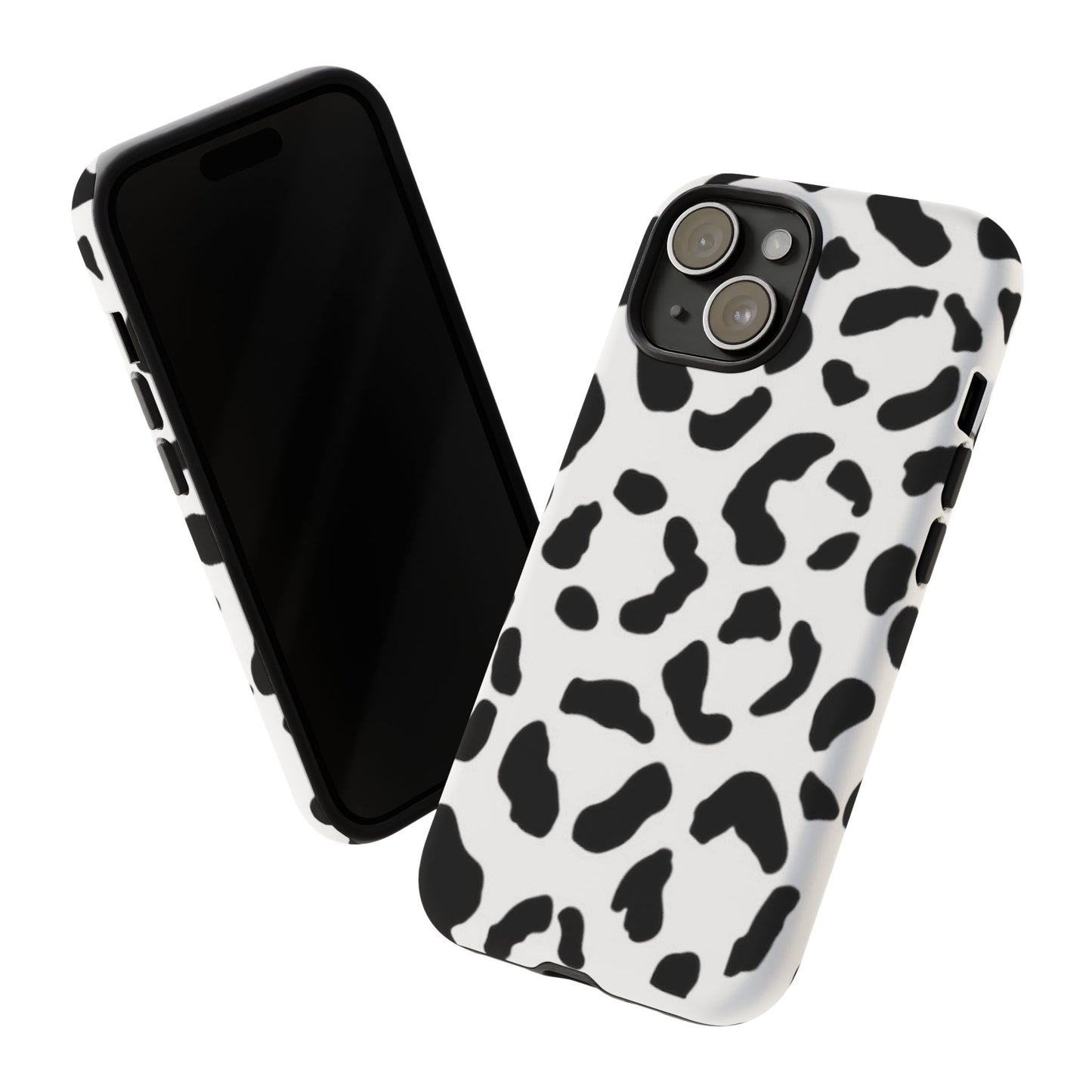 Black and White Leopard Print Tough Case