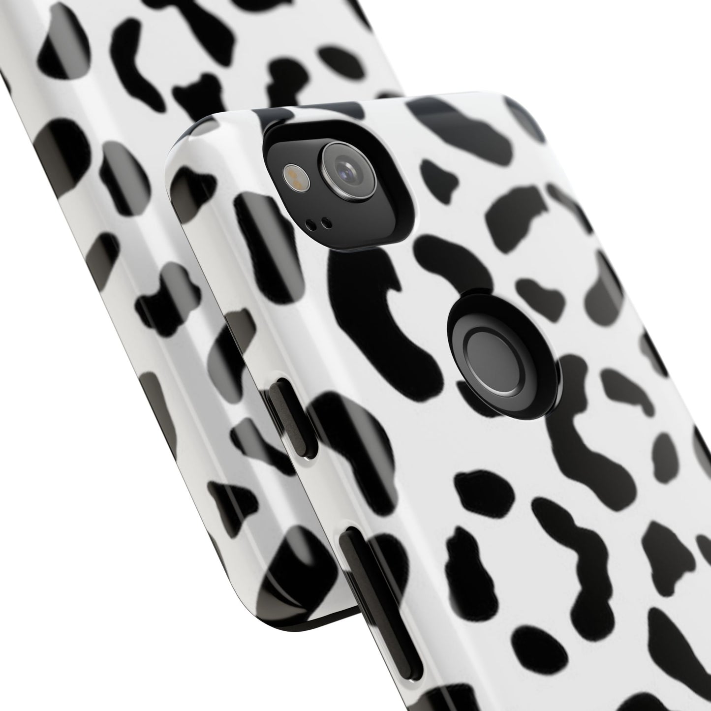 Black and White Leopard Print Tough Case