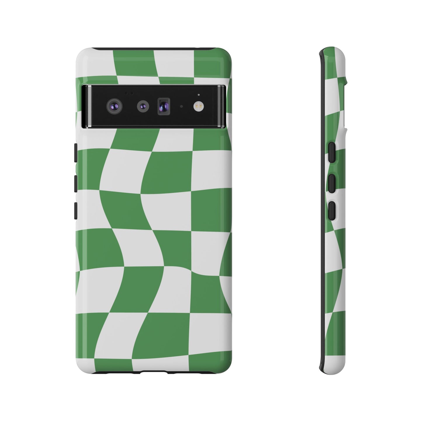 Wavy Green Chequered Tough Case