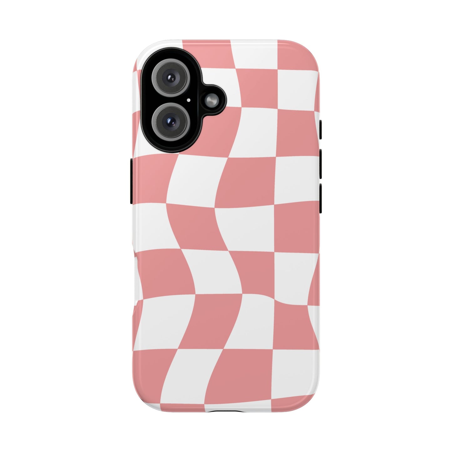 Wavy Pink Chequered Tough Case