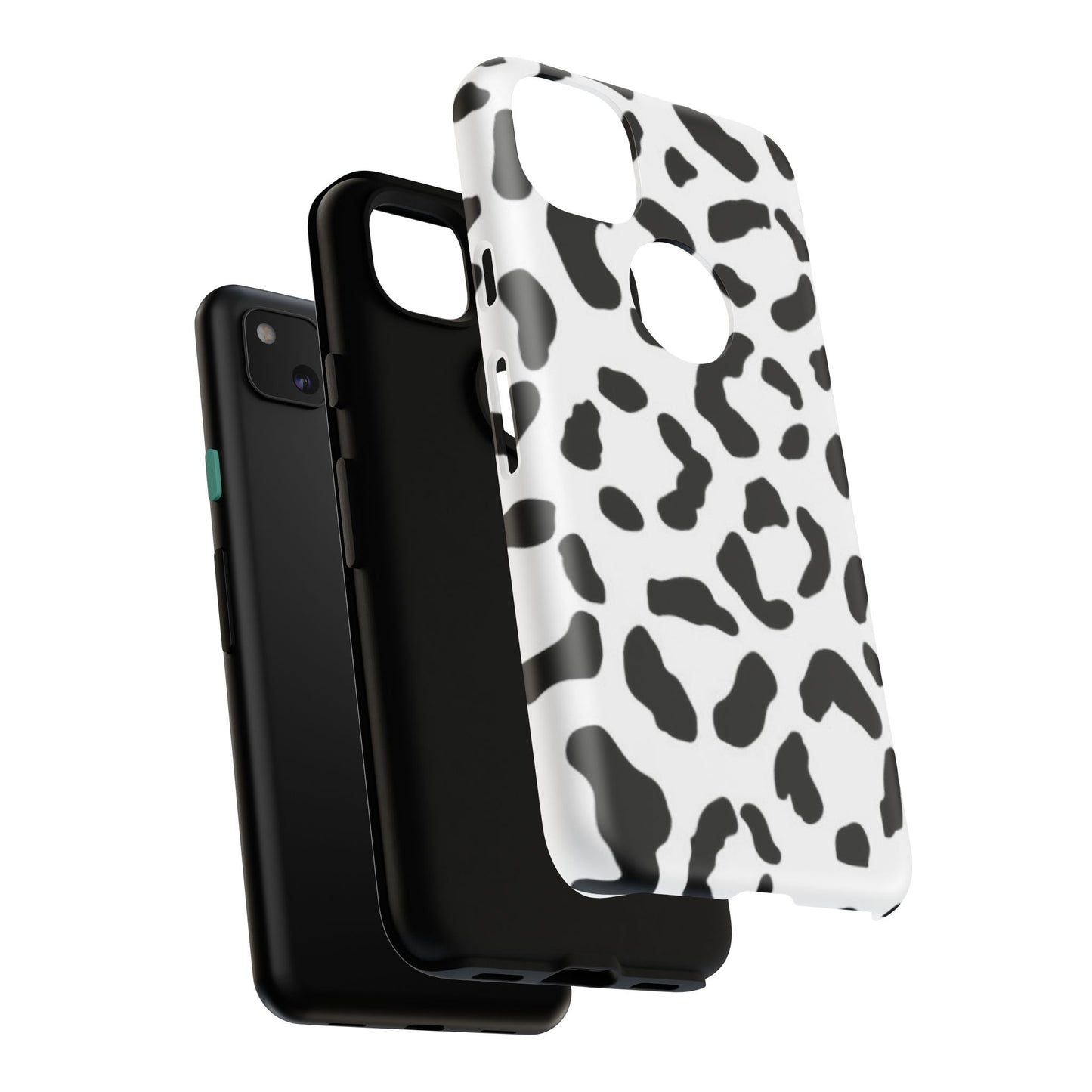 Black and White Leopard Print Tough Case