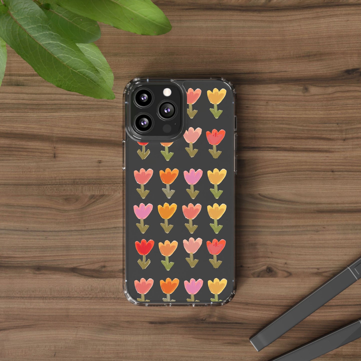 Pastel Flowers Clear Phone Case