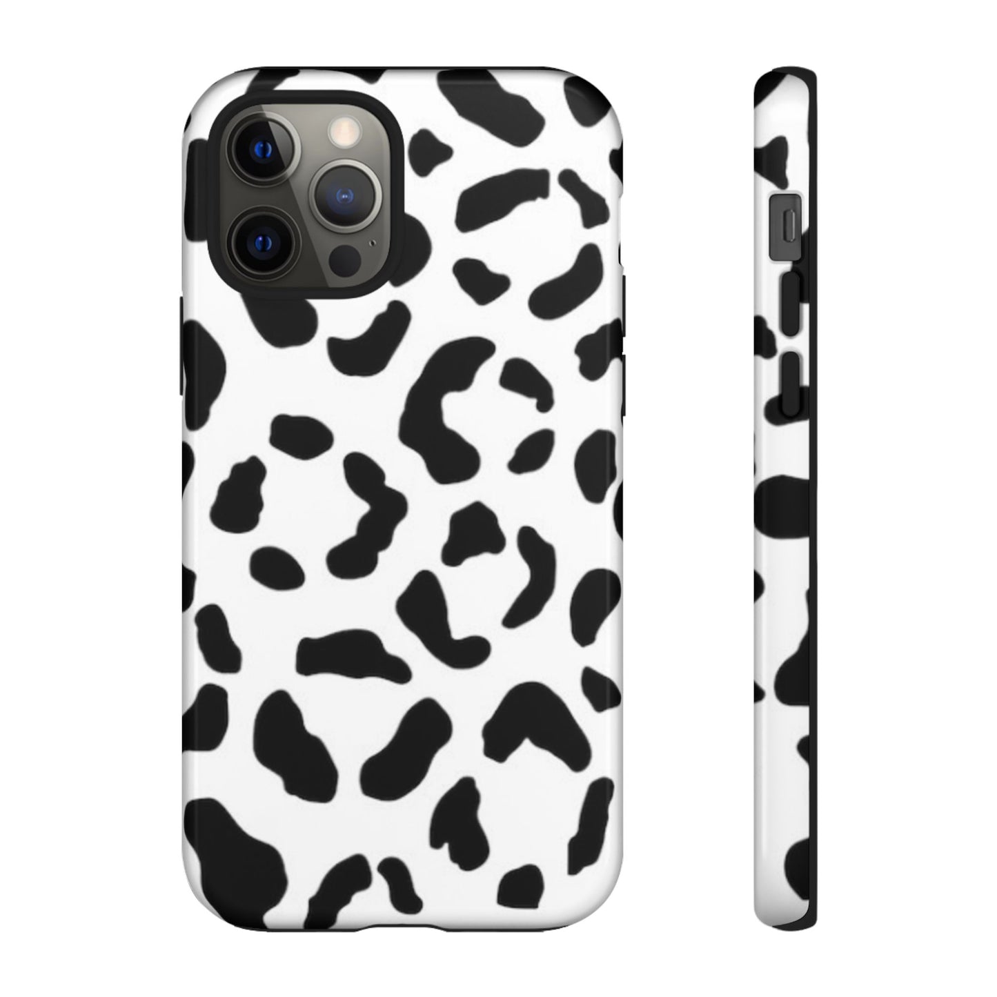 Black and White Leopard Print Tough Case