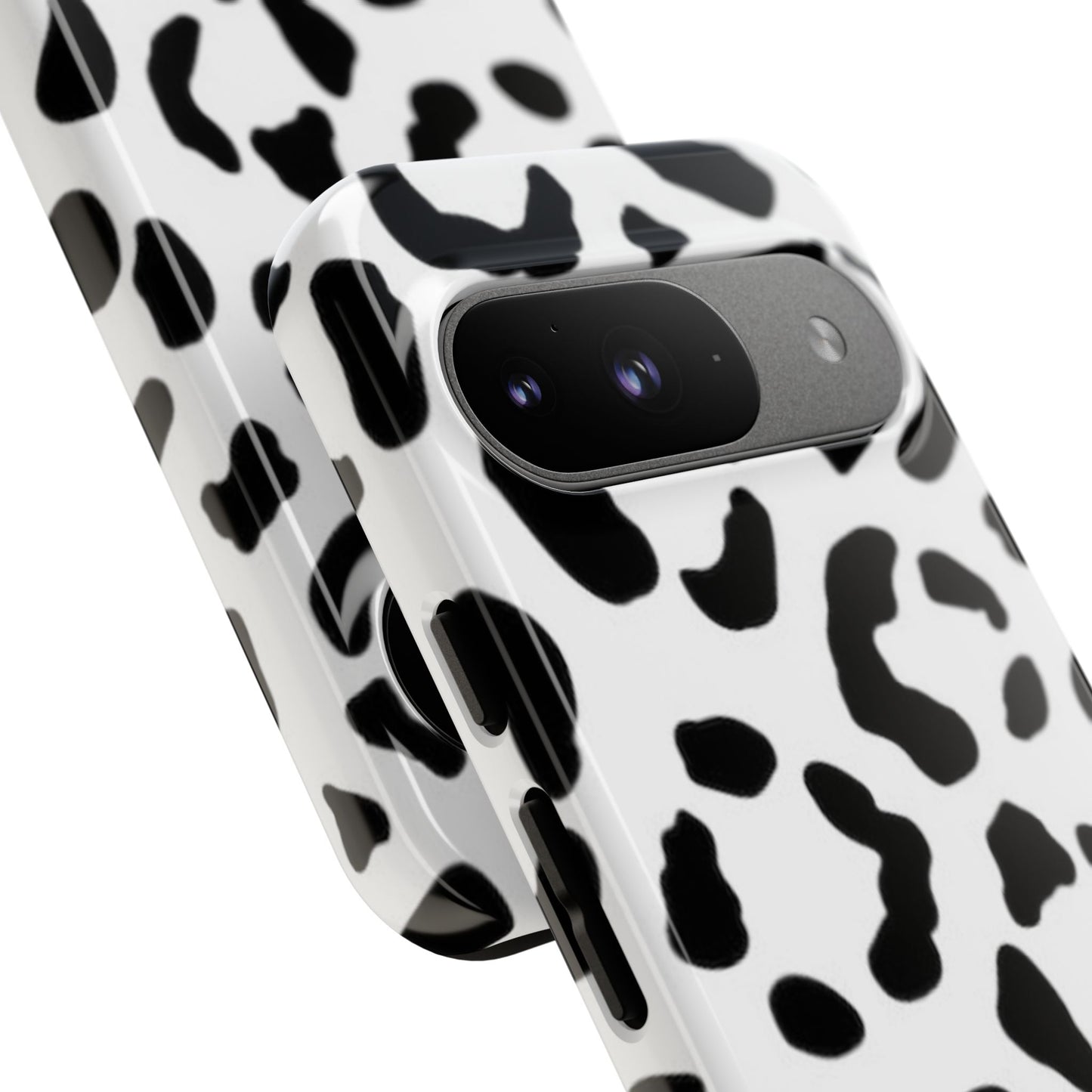 Black and White Leopard Print Tough Case