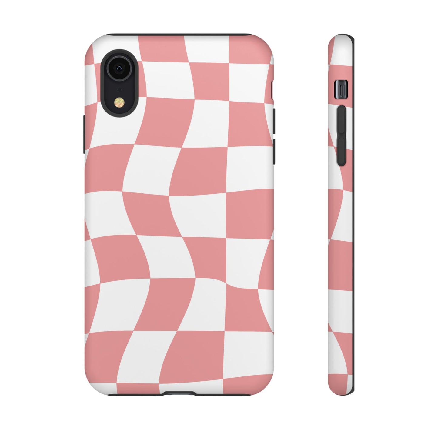 Wavy Pink Chequered Tough Case