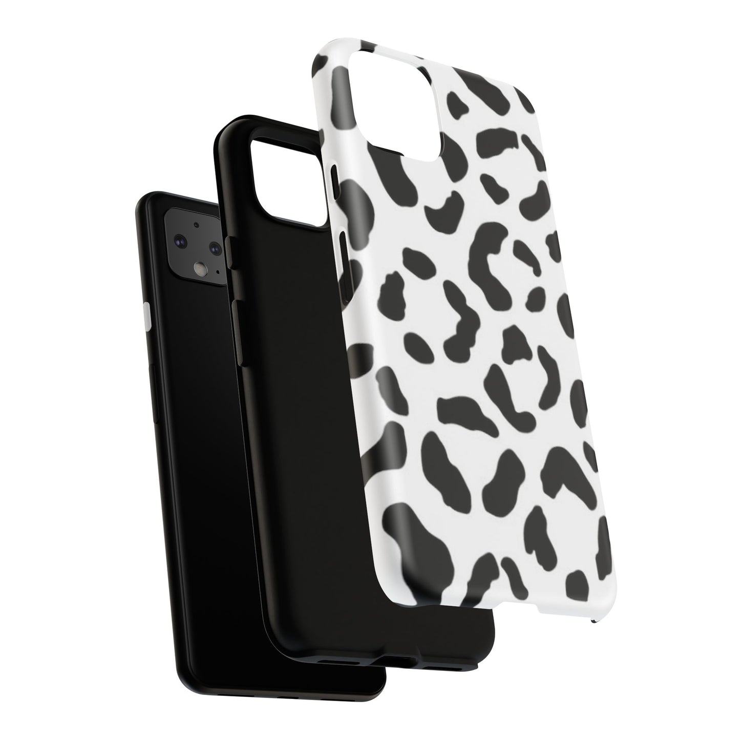 Black and White Leopard Print Tough Case