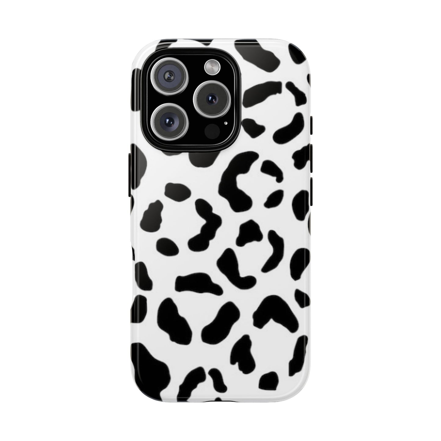 Black and White Leopard Print Tough Case
